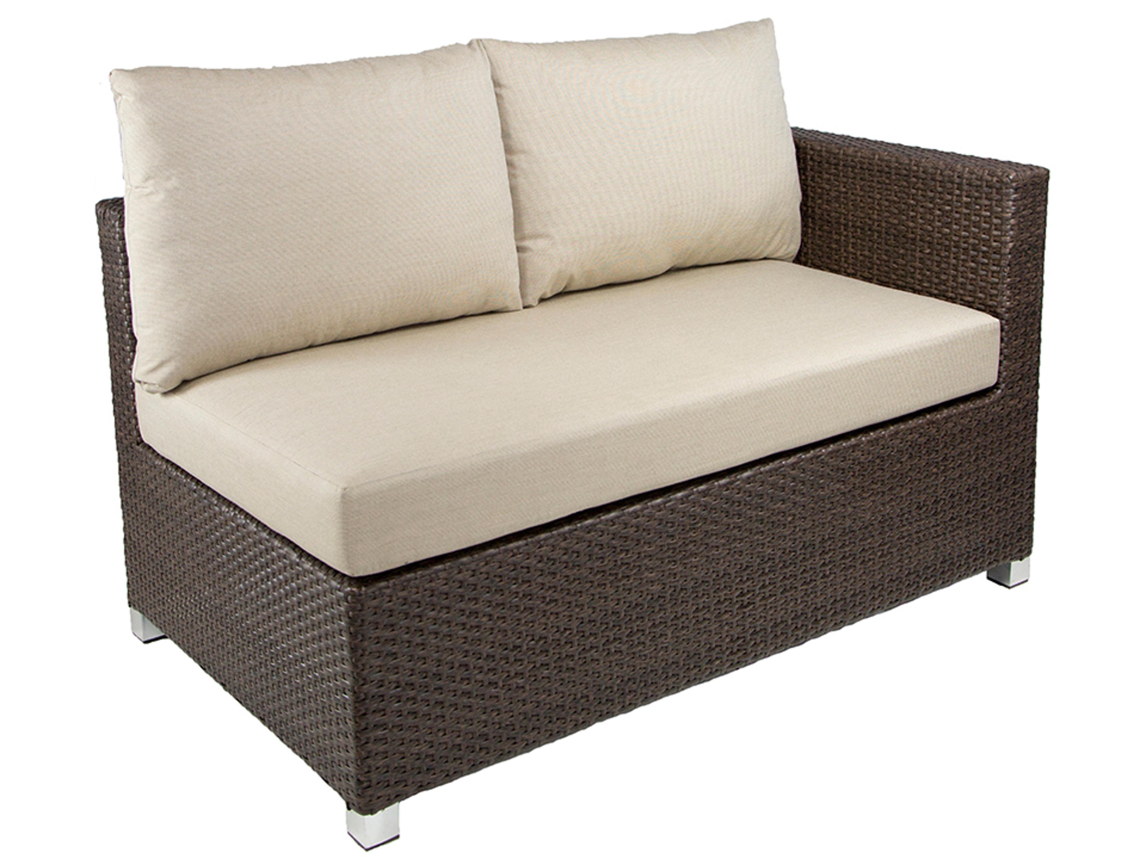 Venice Sectional Raf Outdoor Patio Loveseat - Brown