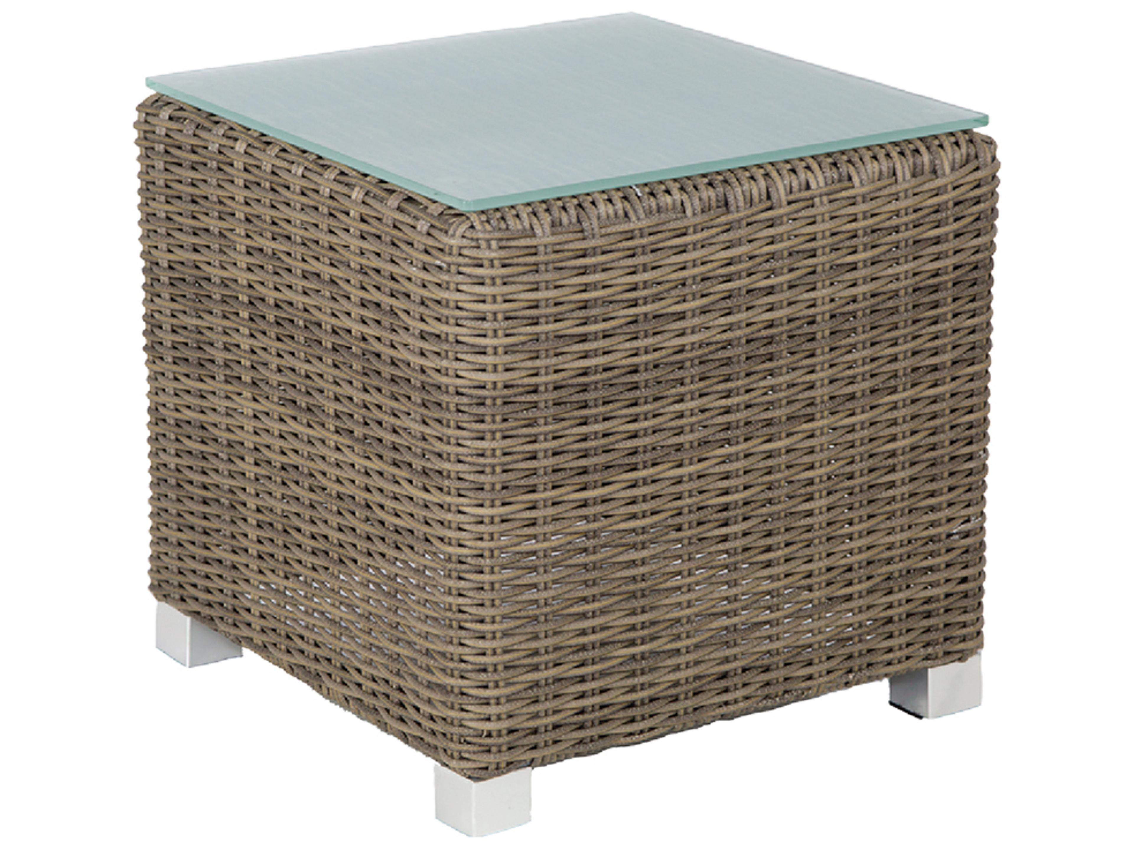Axcess Inc Venice Cube Patio Side Table Grey