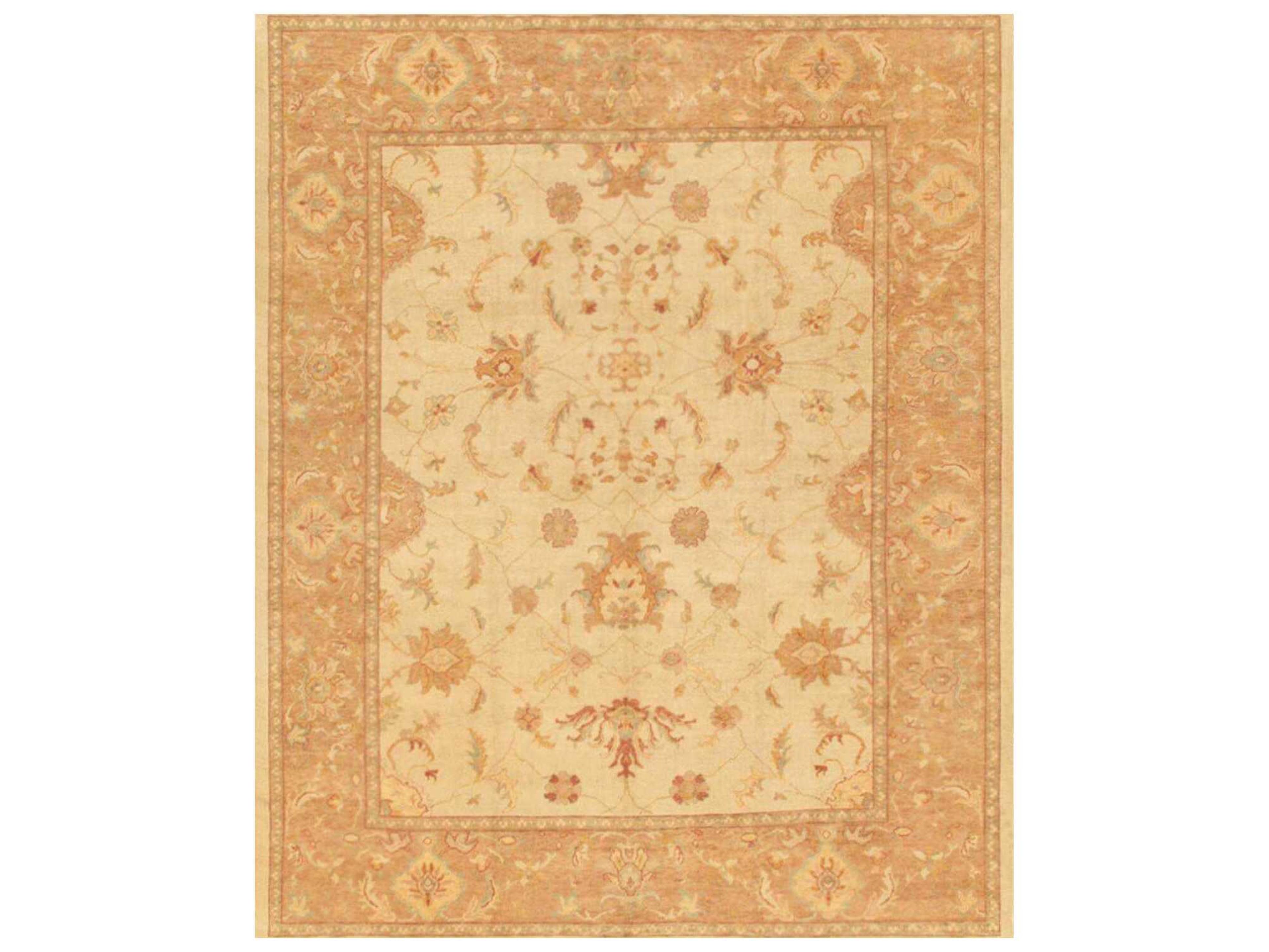 Pasargad Home Oushak Bordered Area Rug