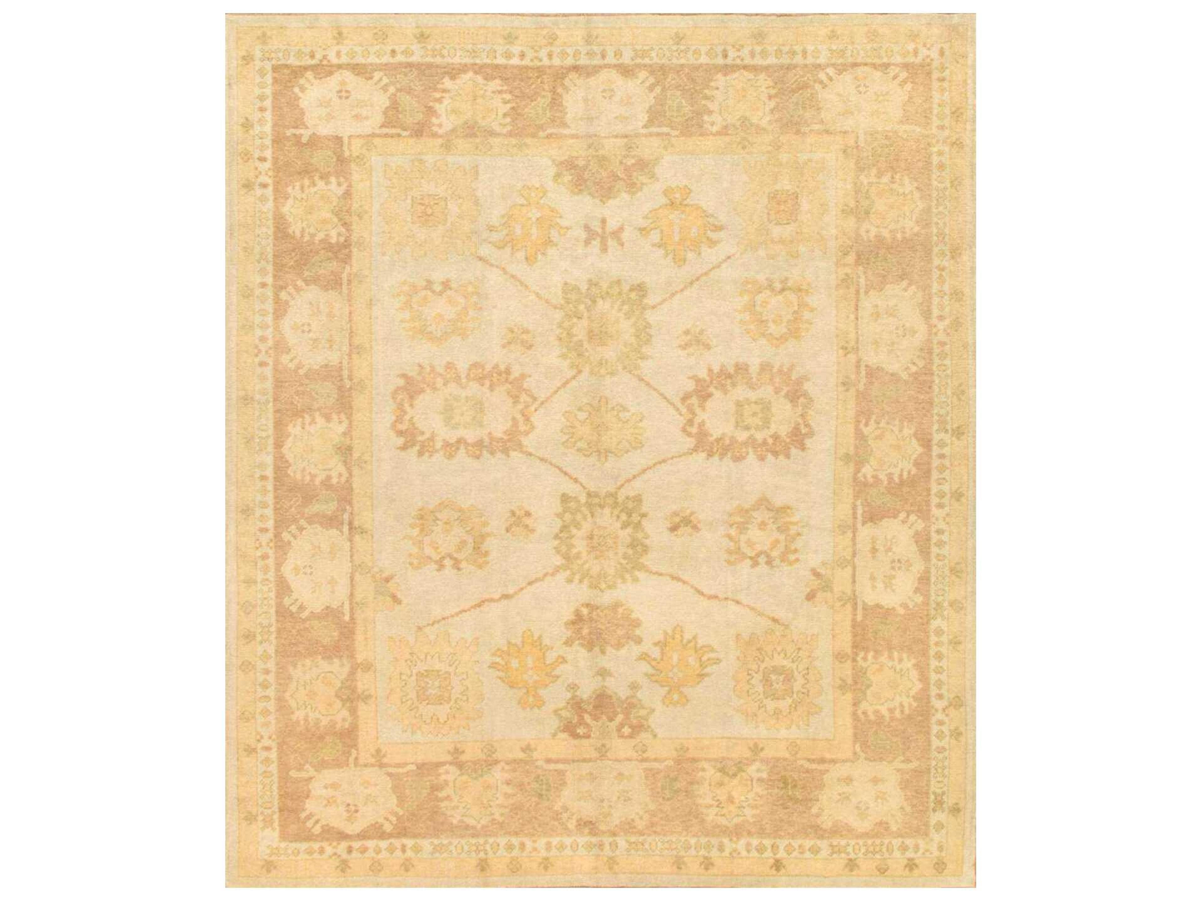 Pasargad Home Oushak Bordered Area Rug