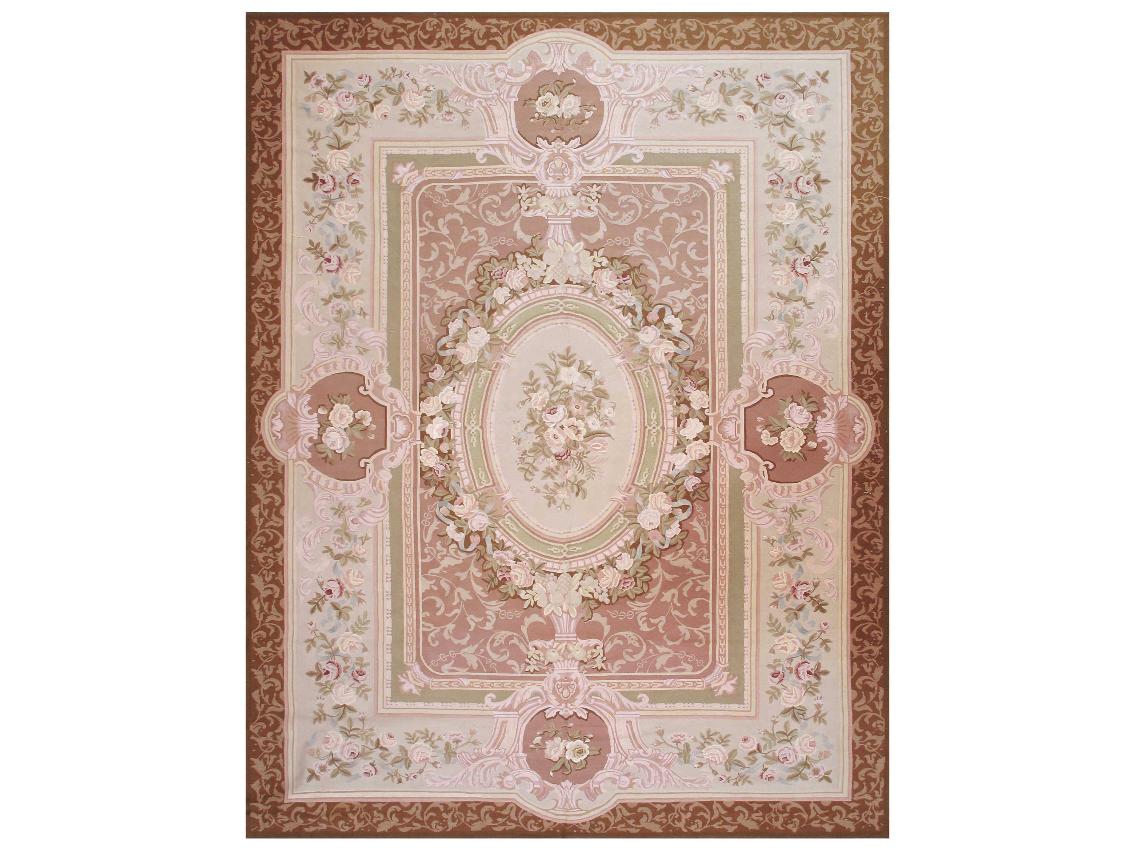 Pasargad Home Abusson Bordered Area Rug