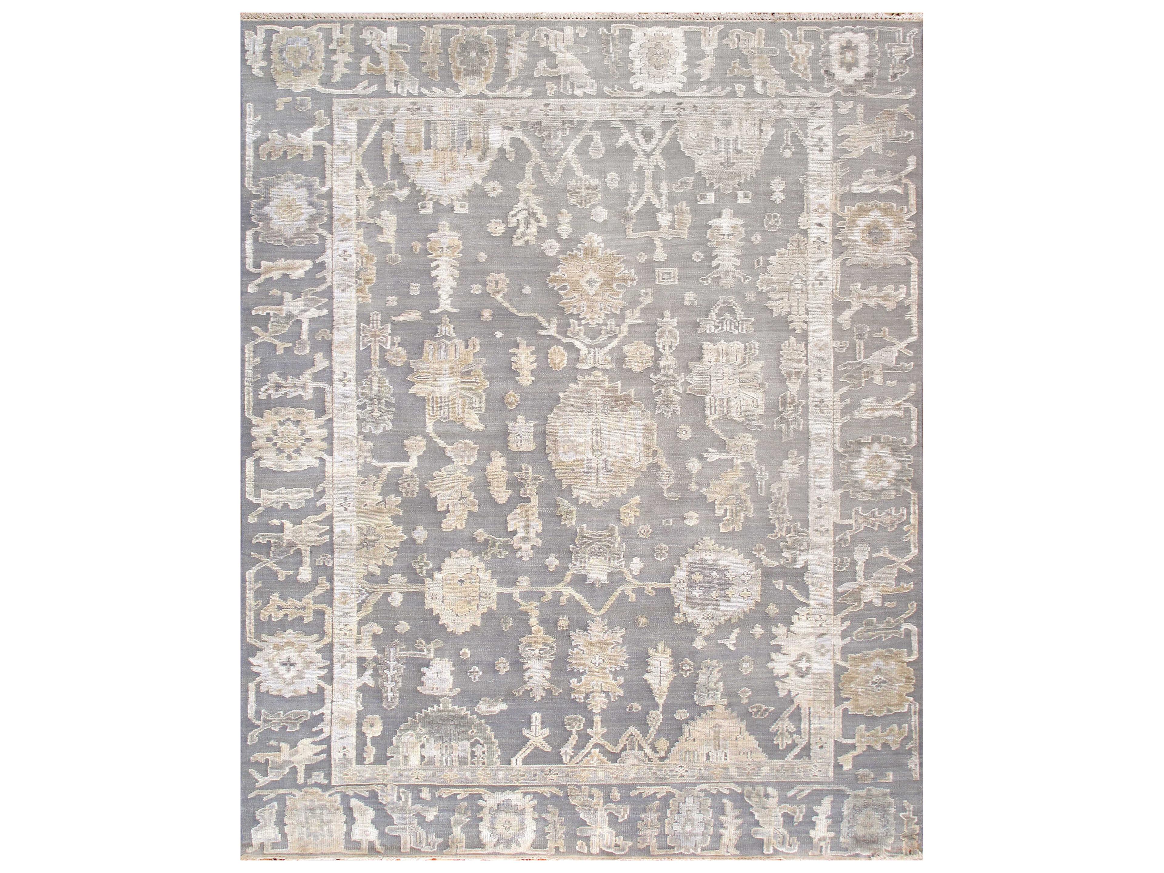 Pasargad Home Oushak Bordered Area Rug