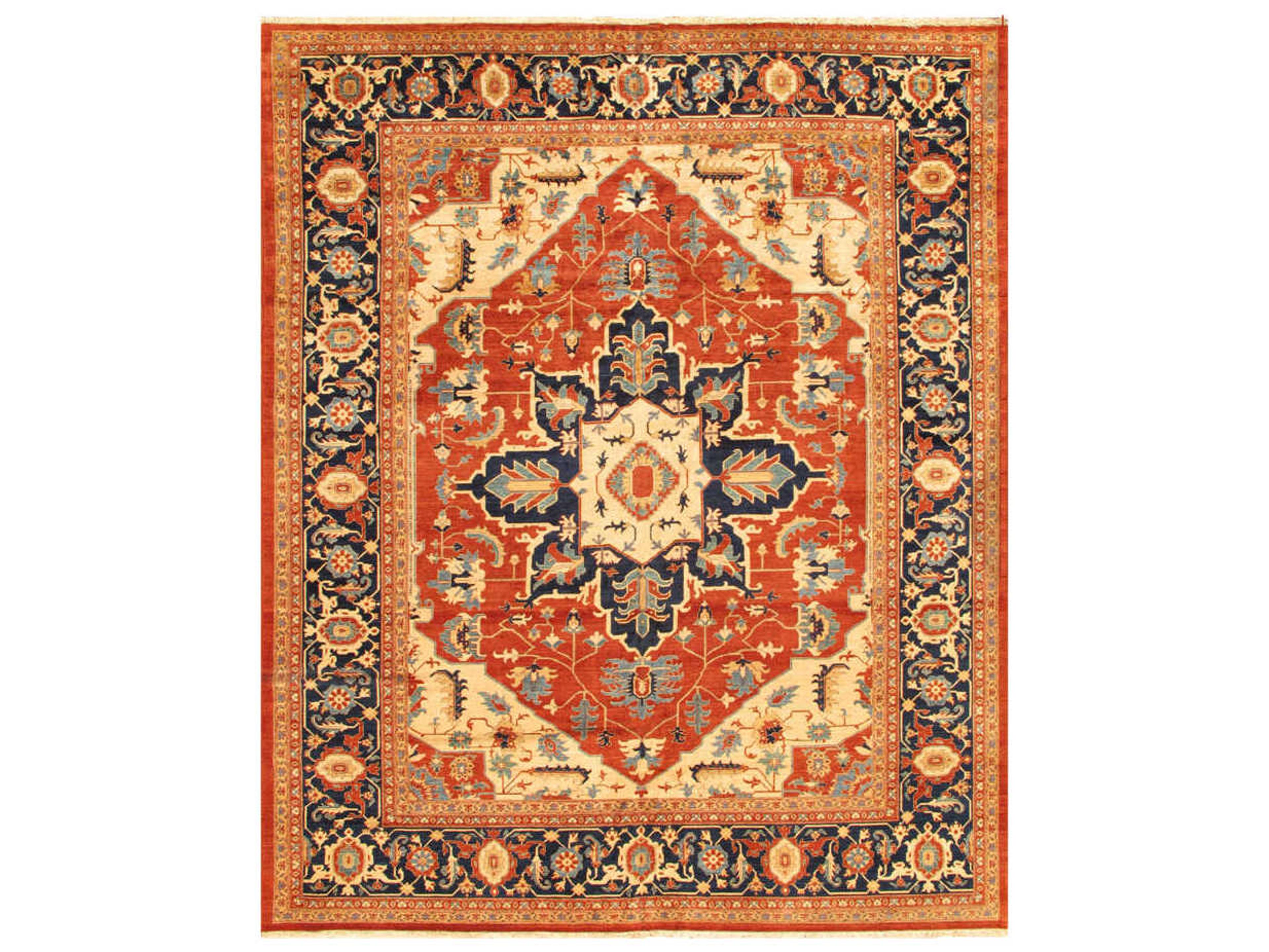 Pasargad Home Serapi Bordered Area Rug