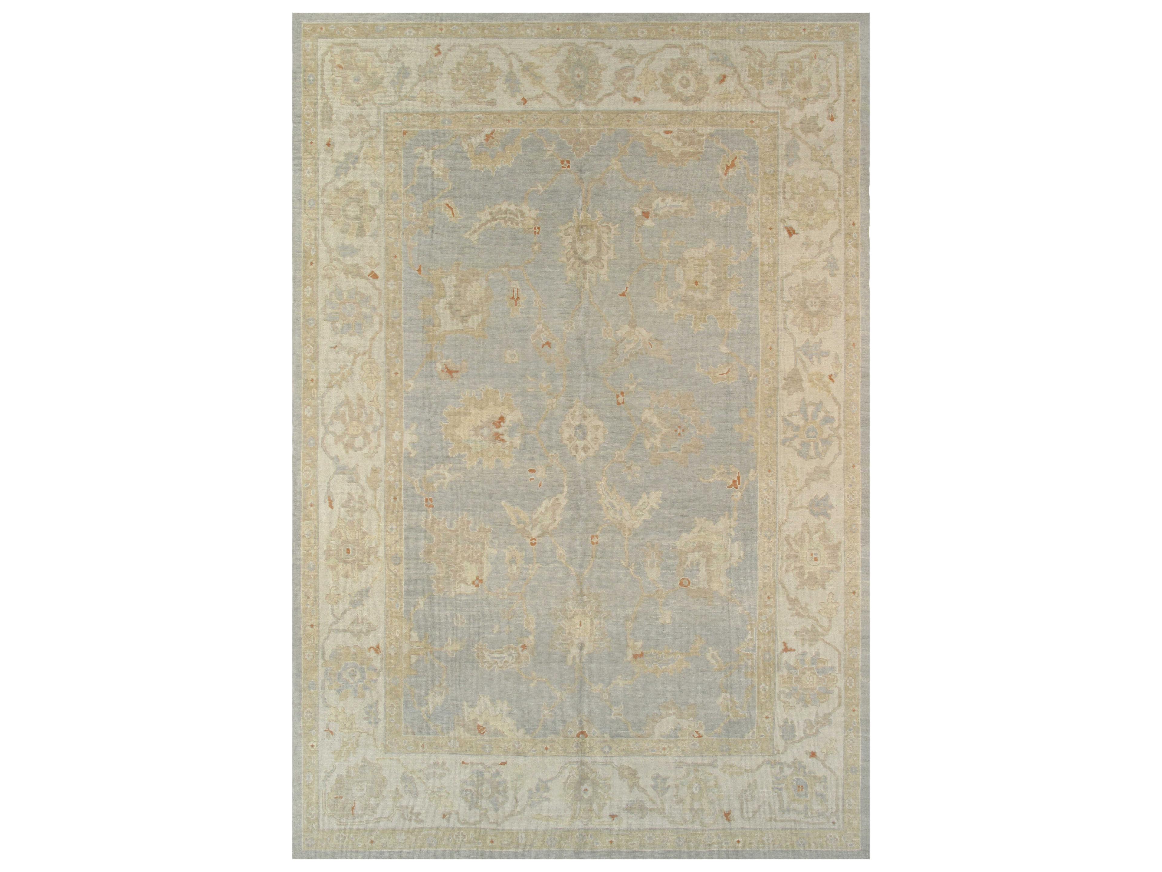 Pasargad Home Oushak Bordered Area Rug