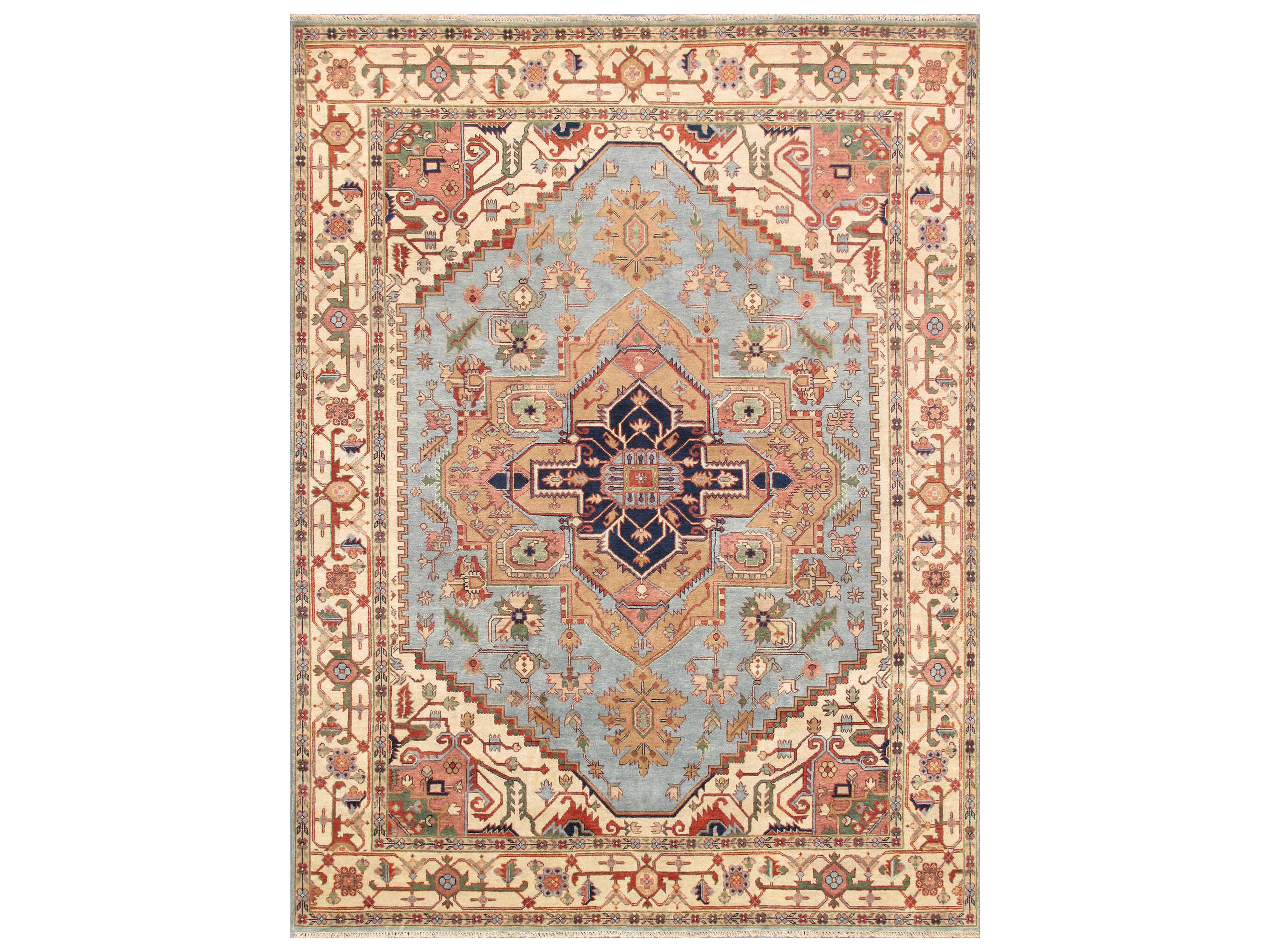 Pasargad Home Serapi Bordered Area Rug