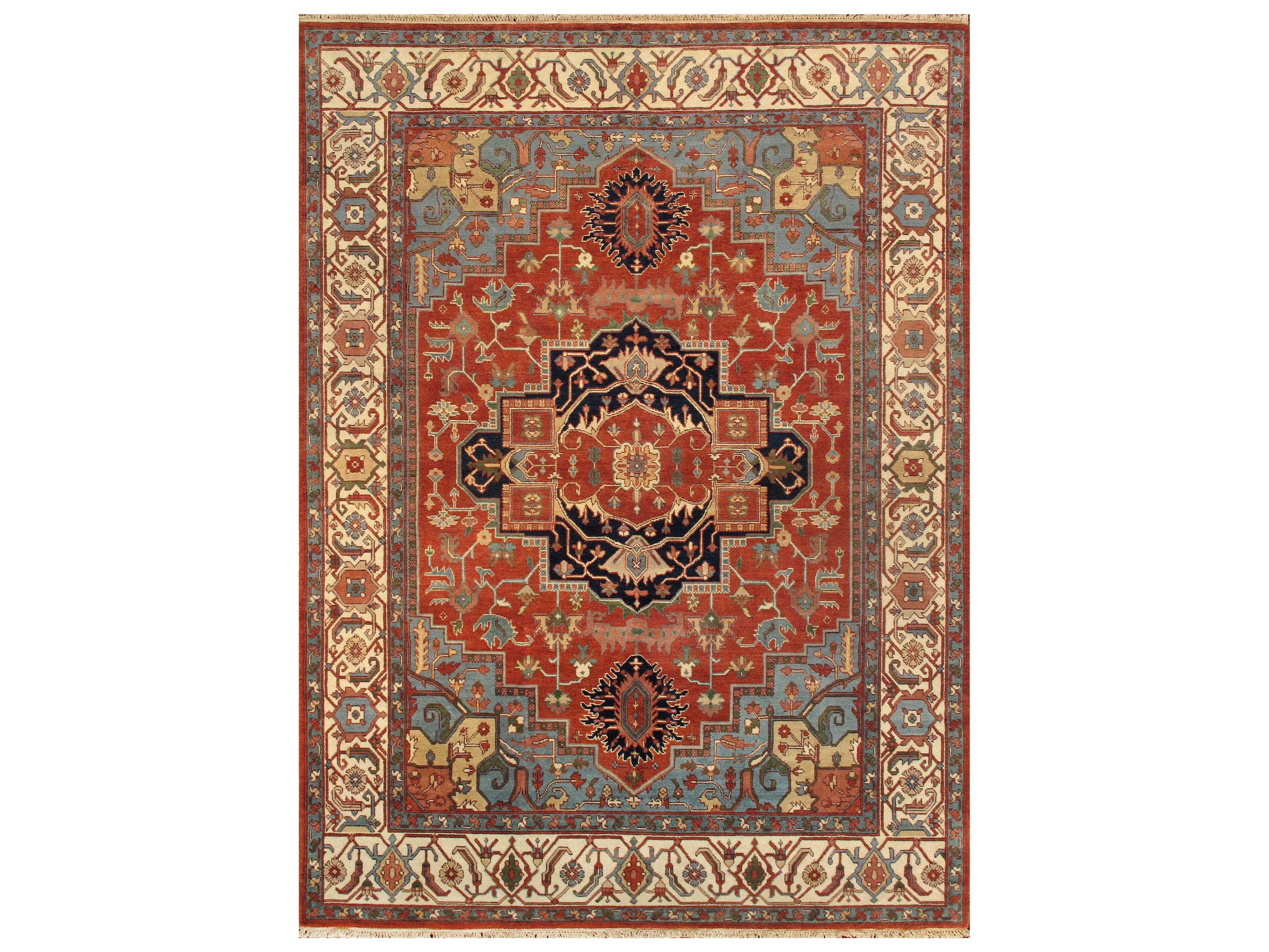 Pasargad Home Serapi Bordered Area Rug