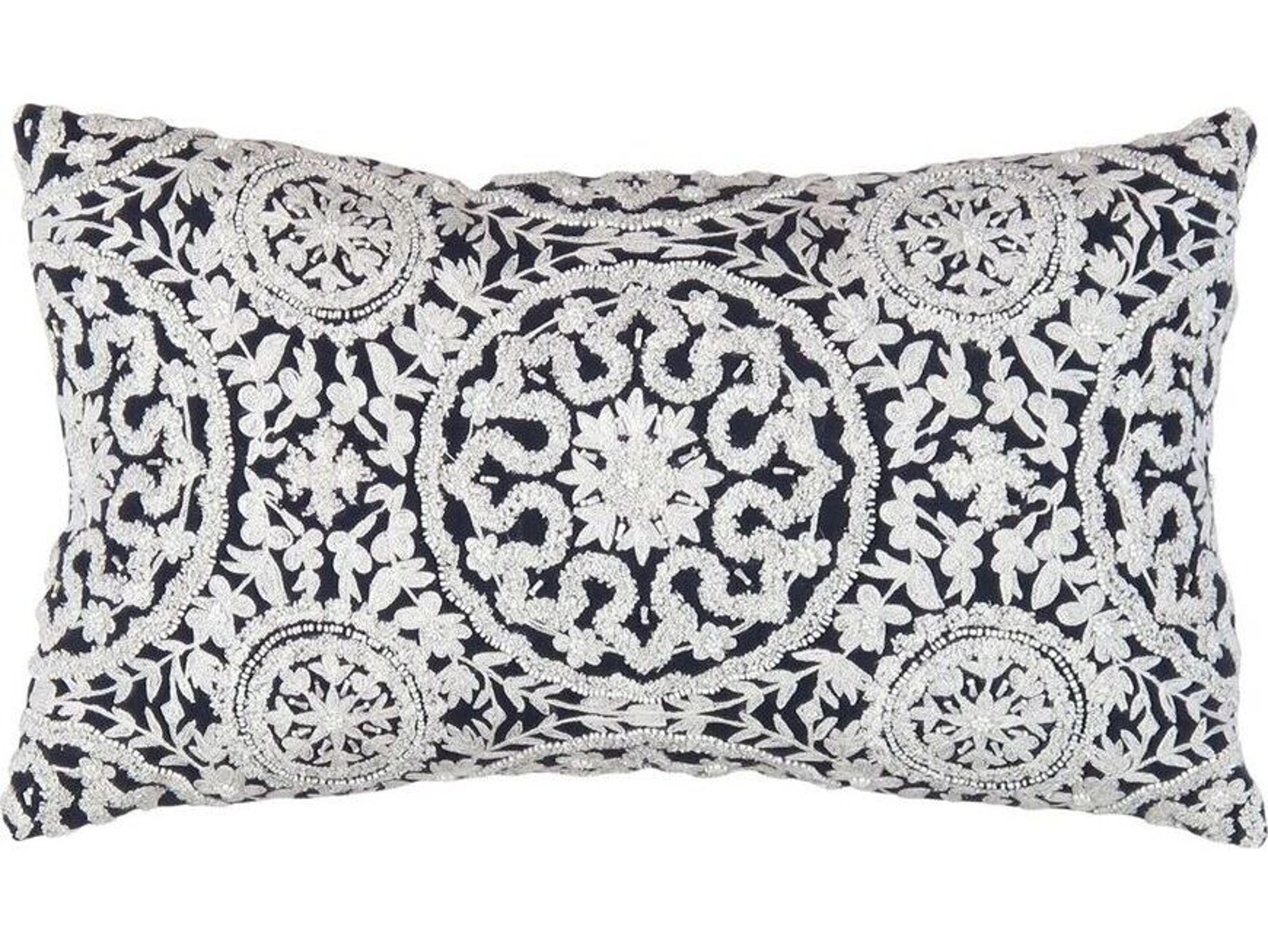 Pasargad Home Naples Embroidered Pillow