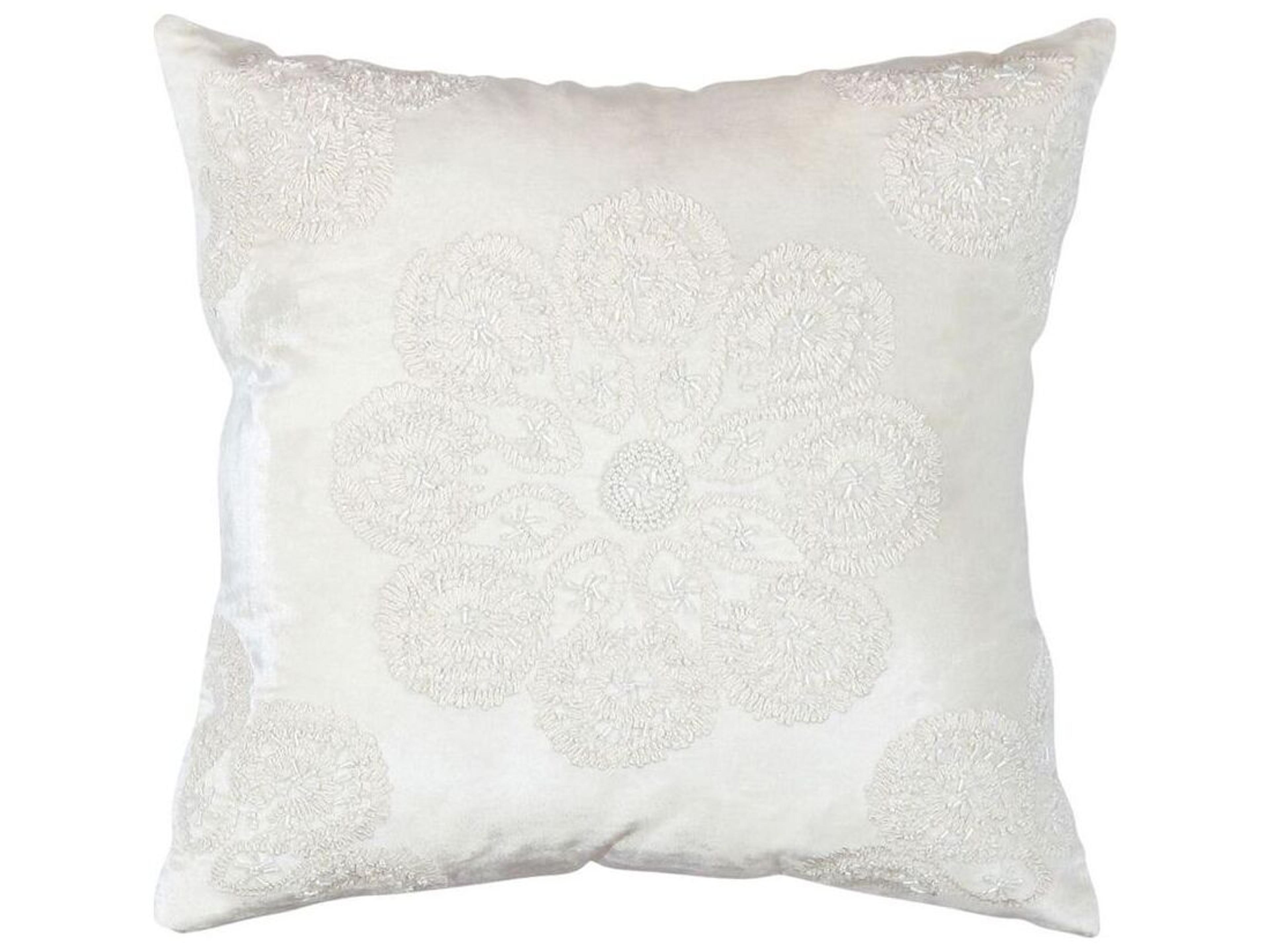 Pasargad Home Naples Embroidered Pillow
