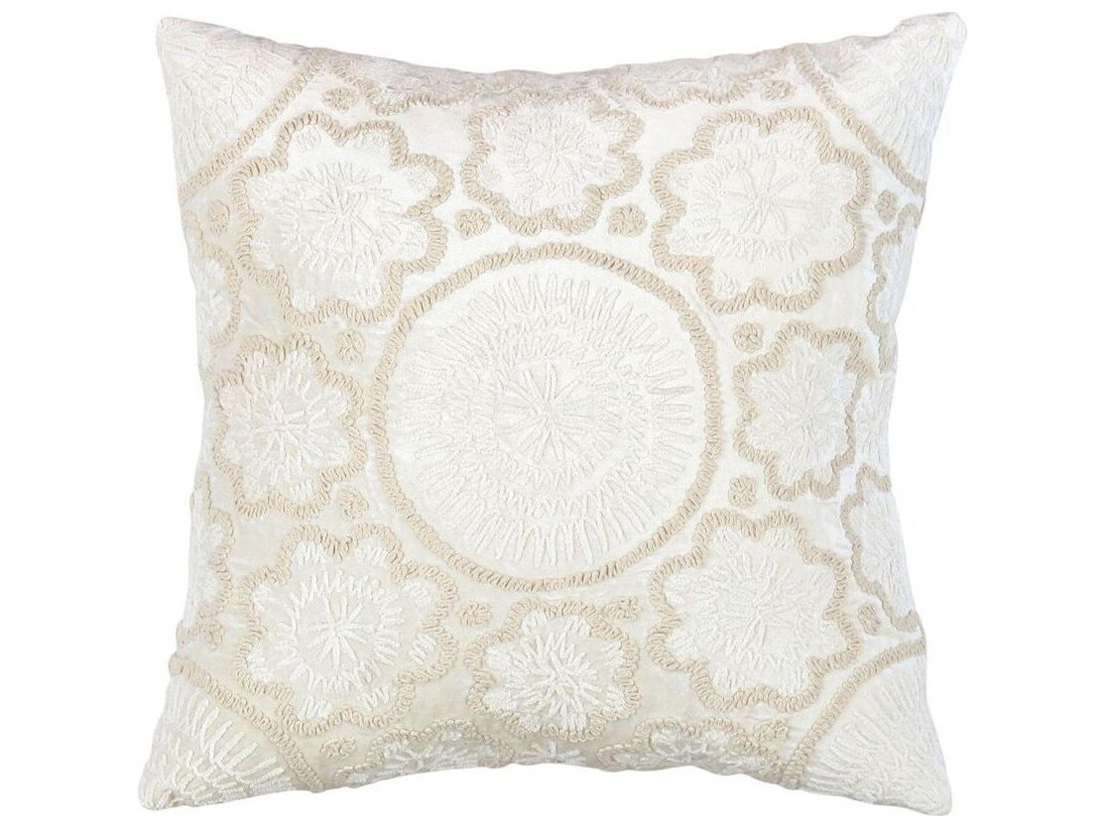 Pasargad Home Naples Embroidered Pillow