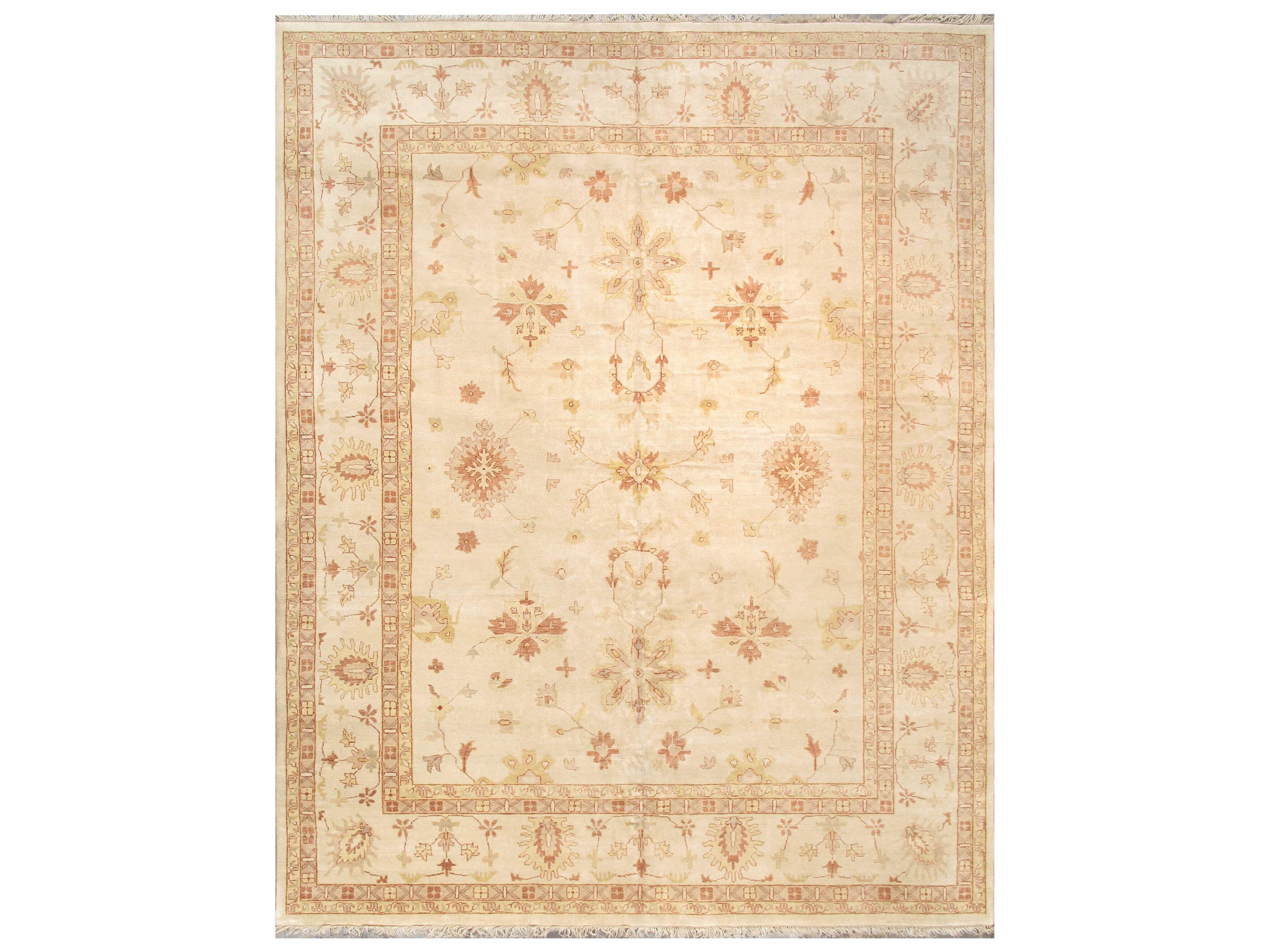 Pasargad Home Oushak Bordered Area Rug