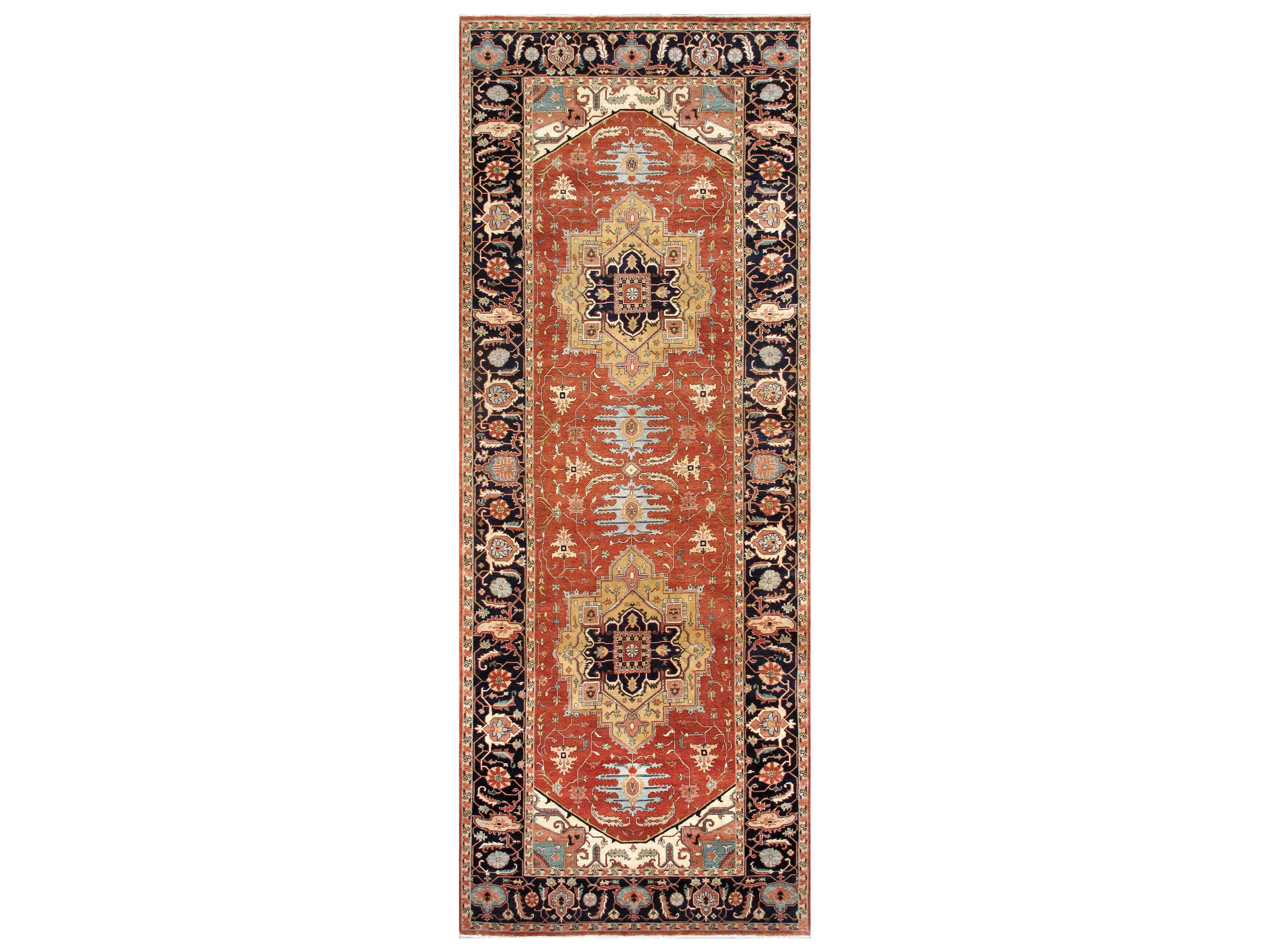 Pasargad Home Serapi Bordered Runner Area Rug