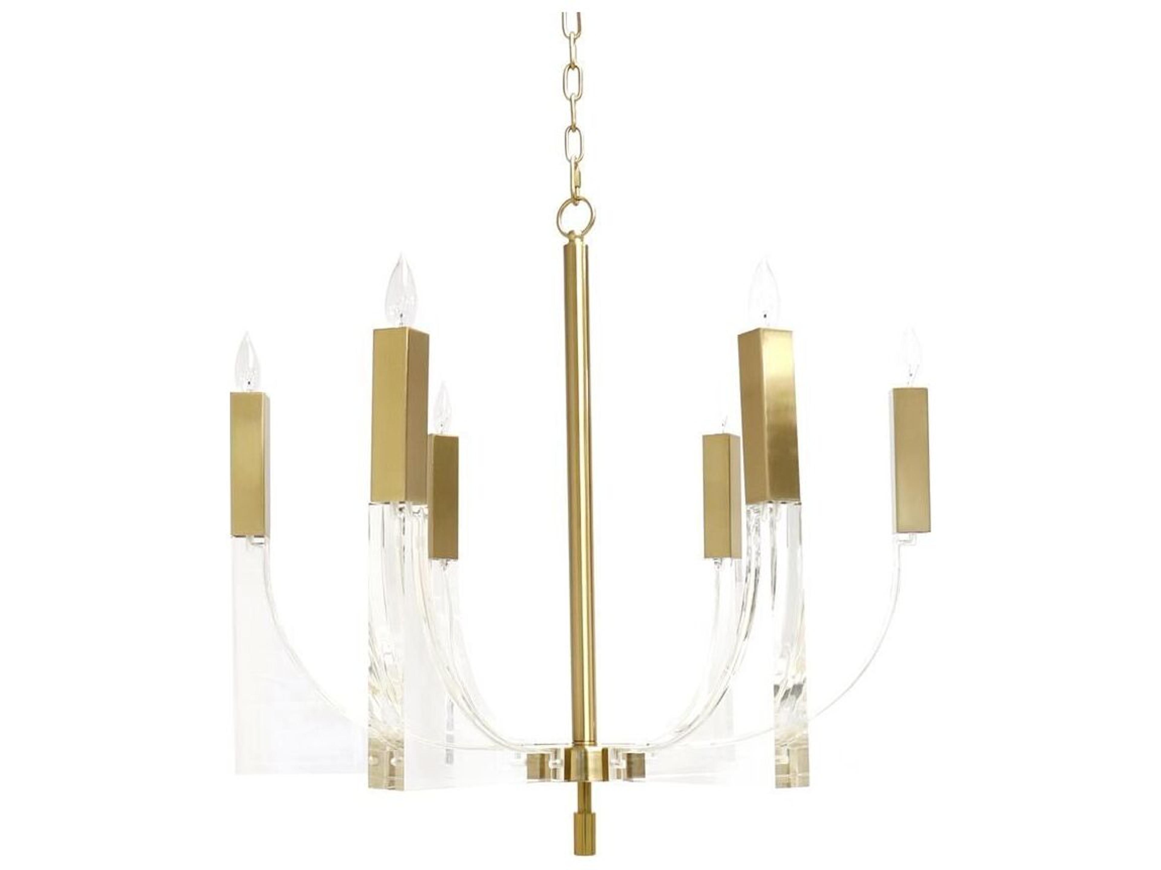 Pasargad Home Bliss Omeara 6-Light Gold Candelabra Chandelier