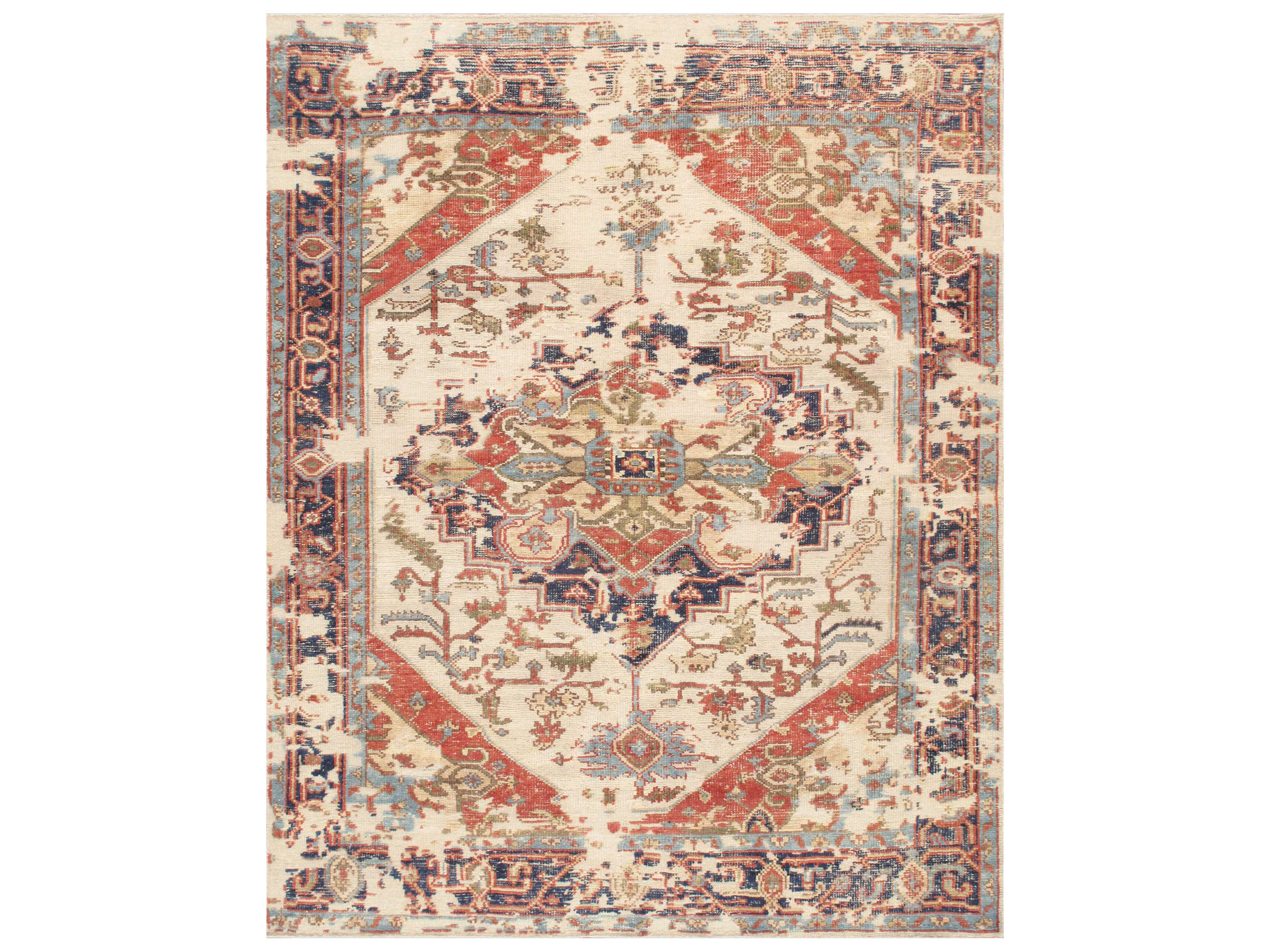 Pasargad Home Serapi Bordered Area Rug