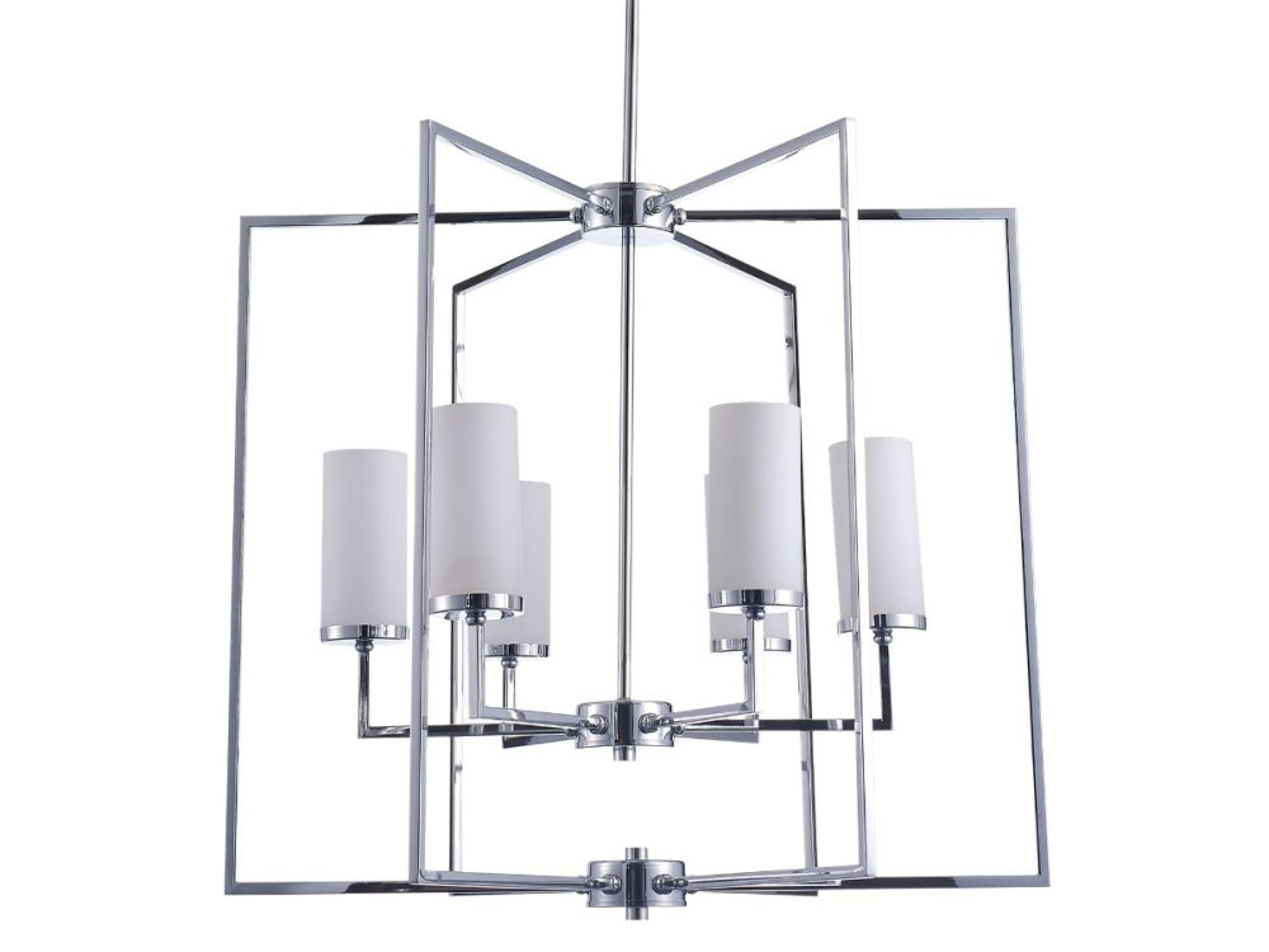 Pasargad Home Bliss Riva 6-Light Silver Cylinder Chandelier