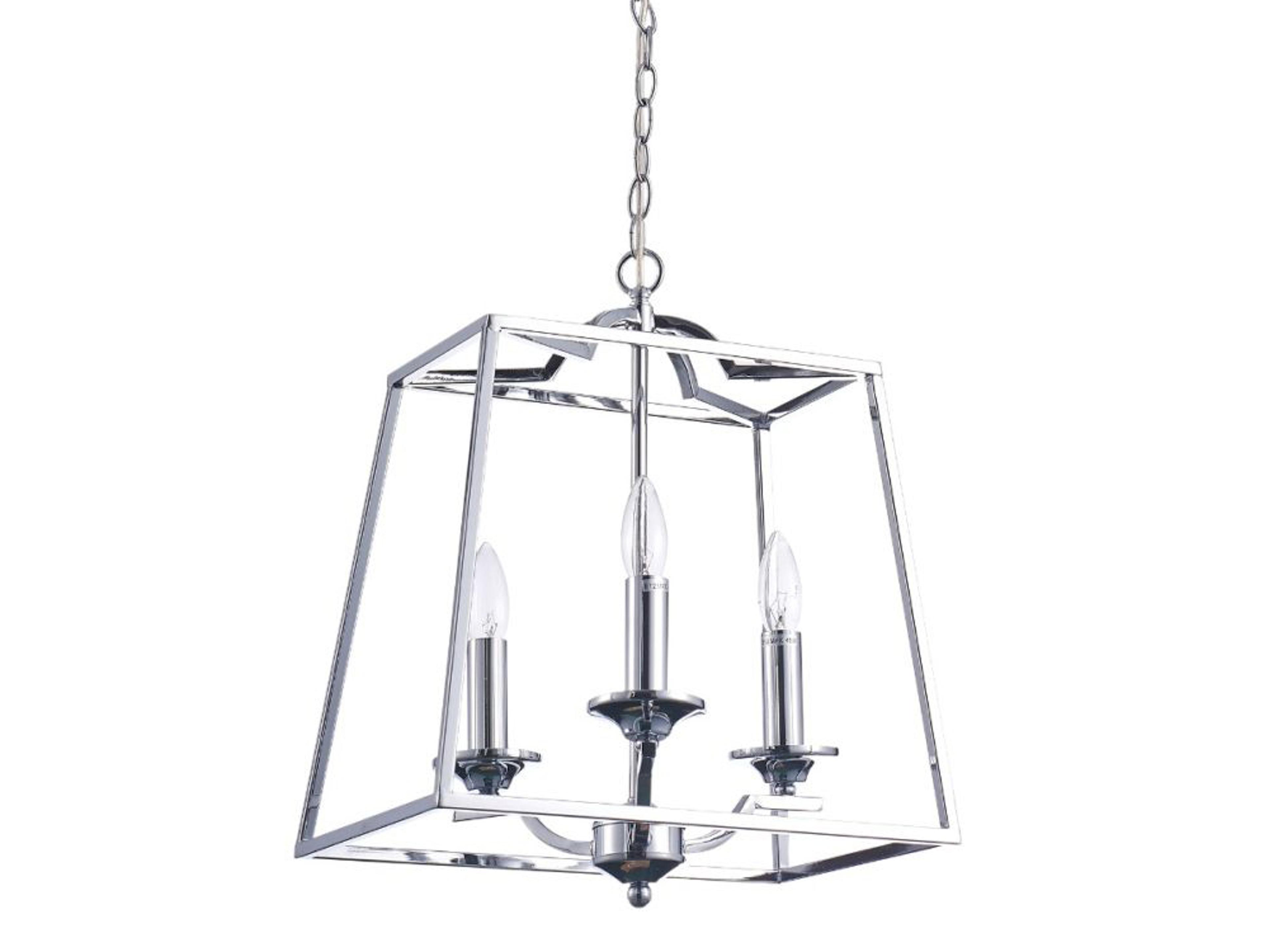 Pasargad Home Bliss Lionnel 3-Light Silver Clear Candelabra Chandelier