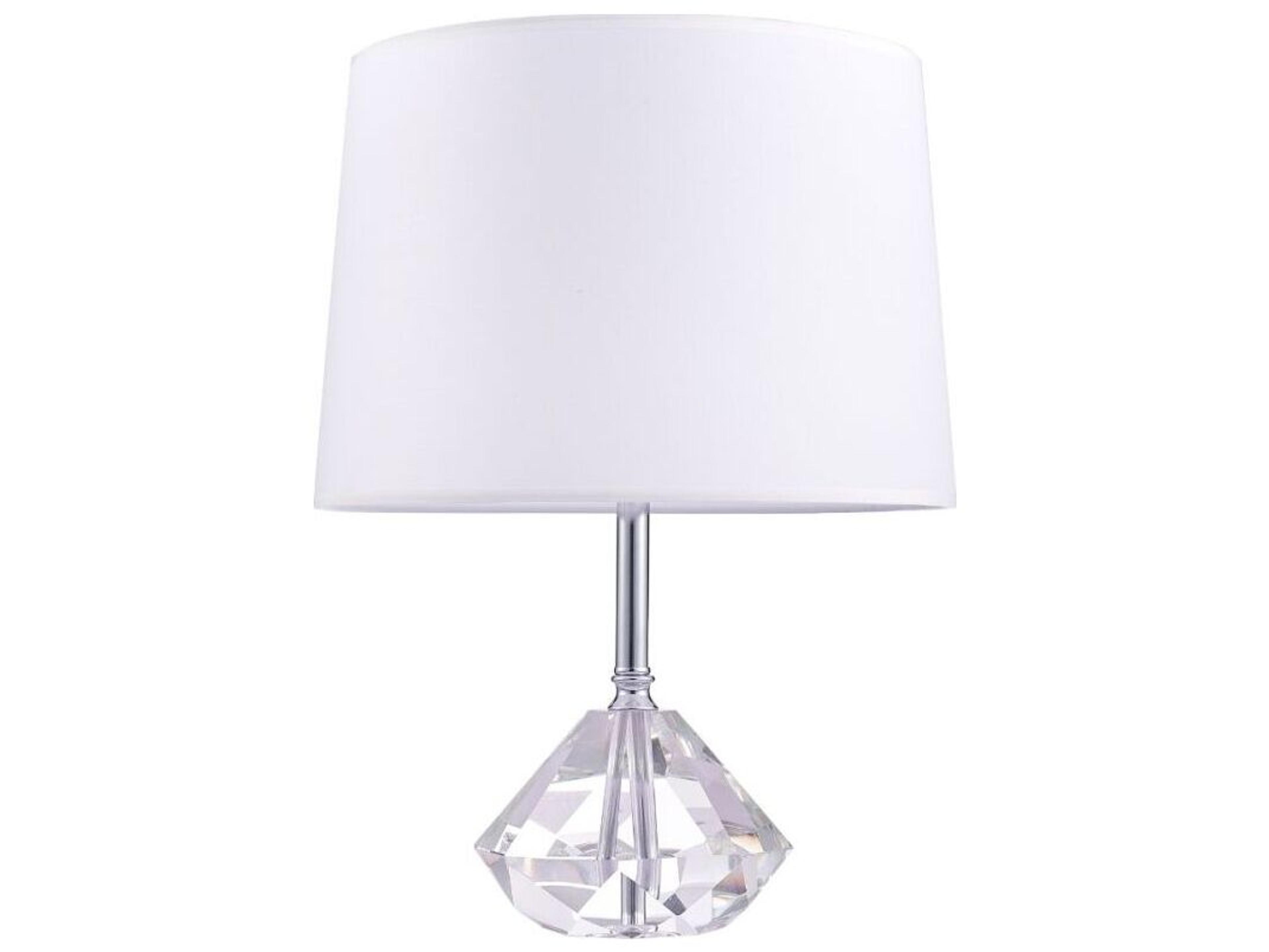 Pasargad Home Regal Tortona Translucent Silver Clear Table Lamp