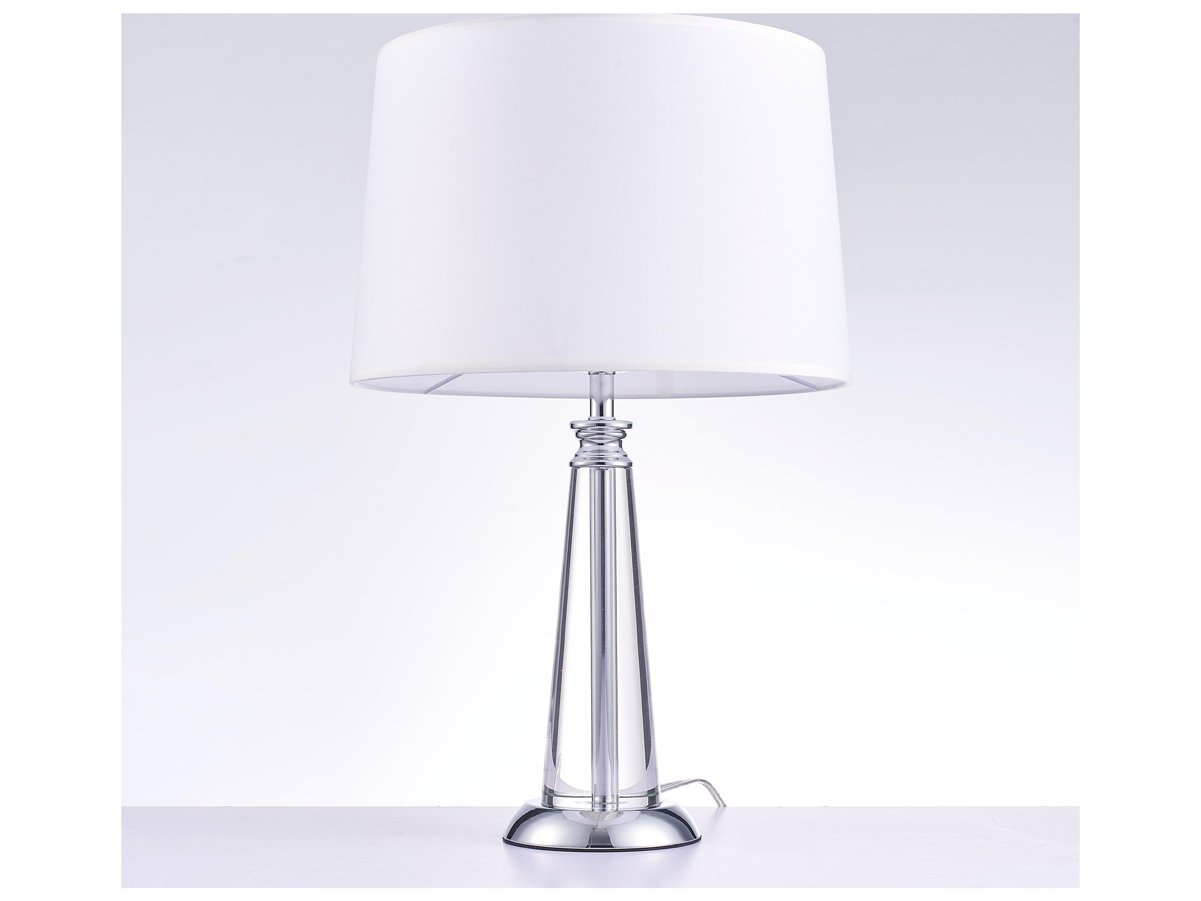 Pasargad Home Regal Canova Silver Clear Table Lamp