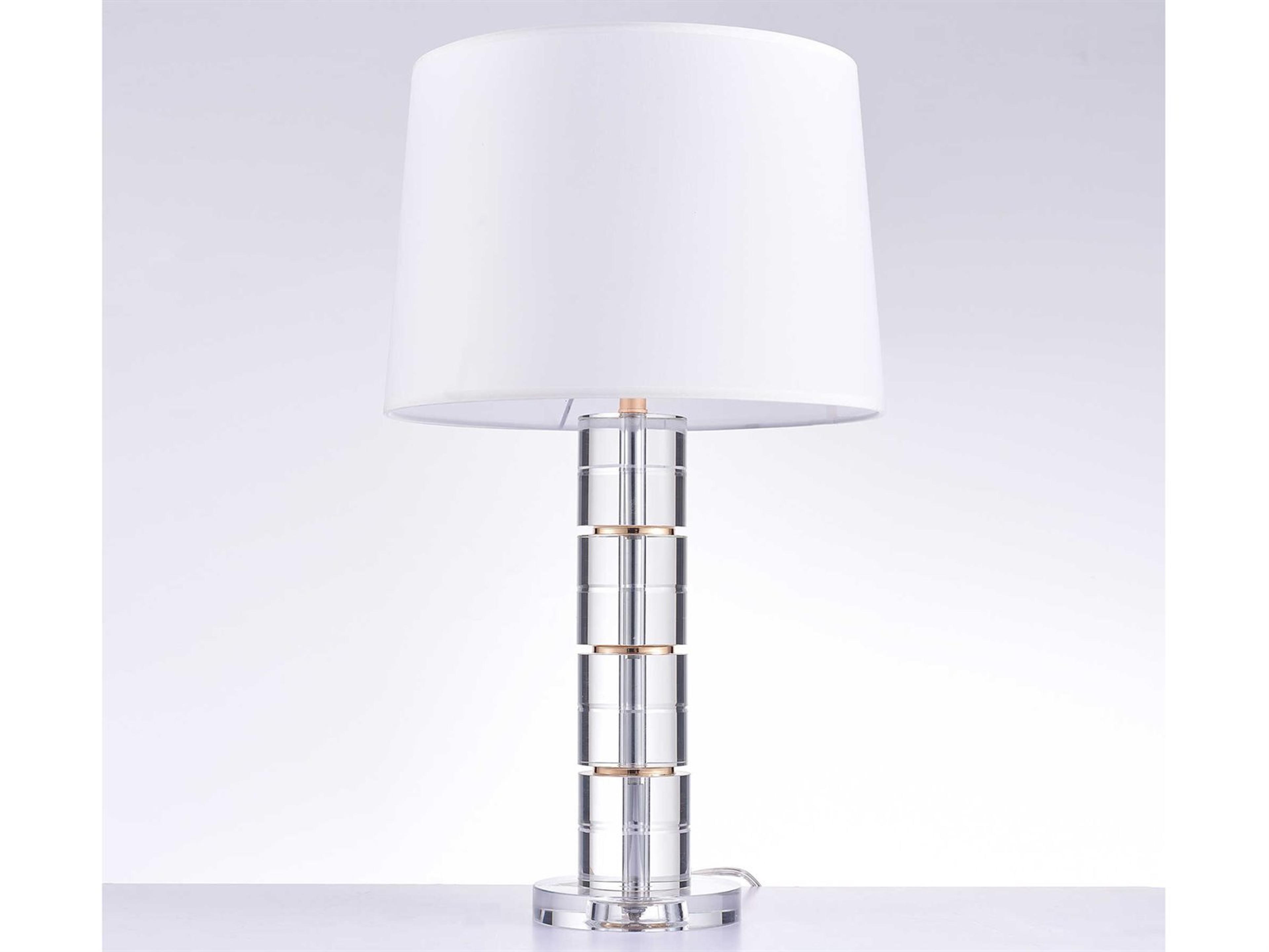 Pasargad Home Regal Catalina White Clear Table Lamp