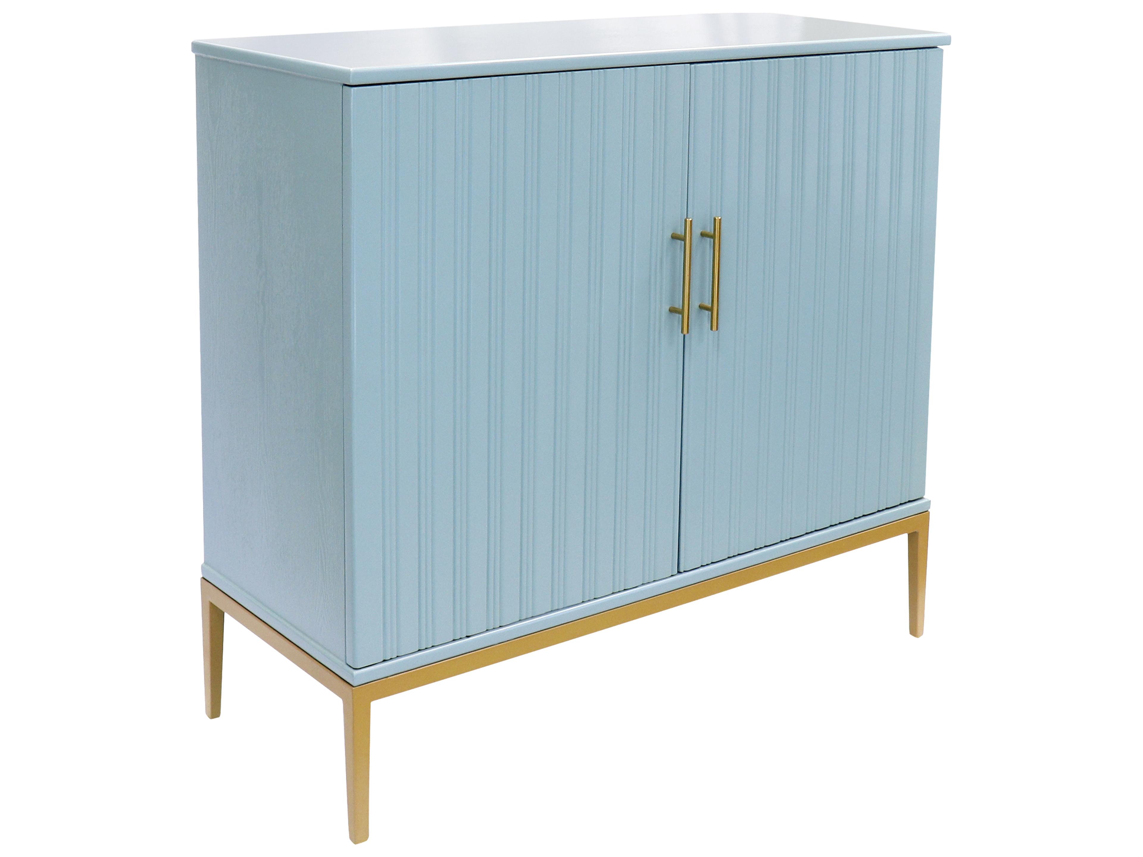 Pasargad Home Calypso Edgar Aqua Gold Blue Accent Chest