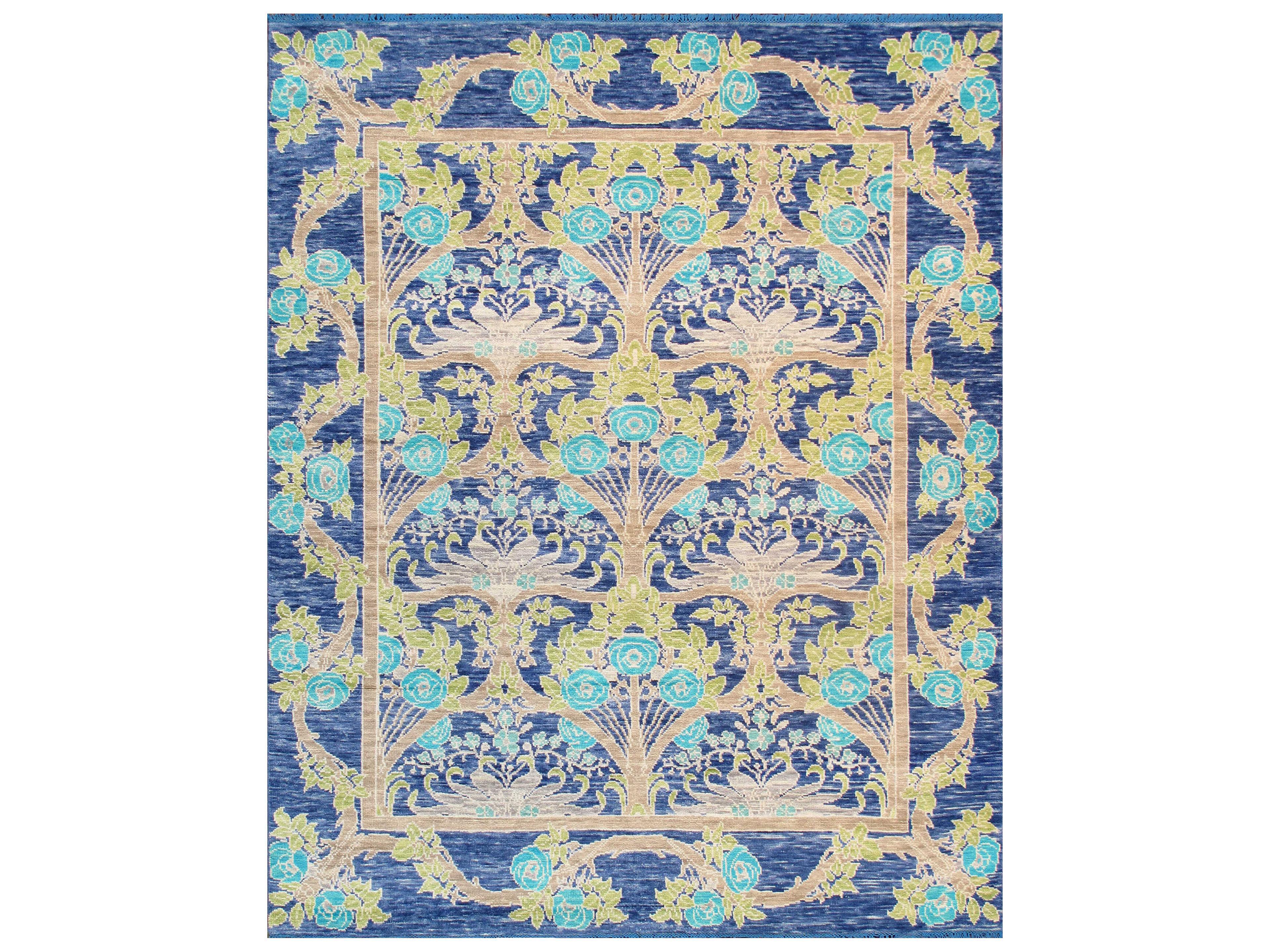 Pasargad Home Oushak Bordered Area Rug