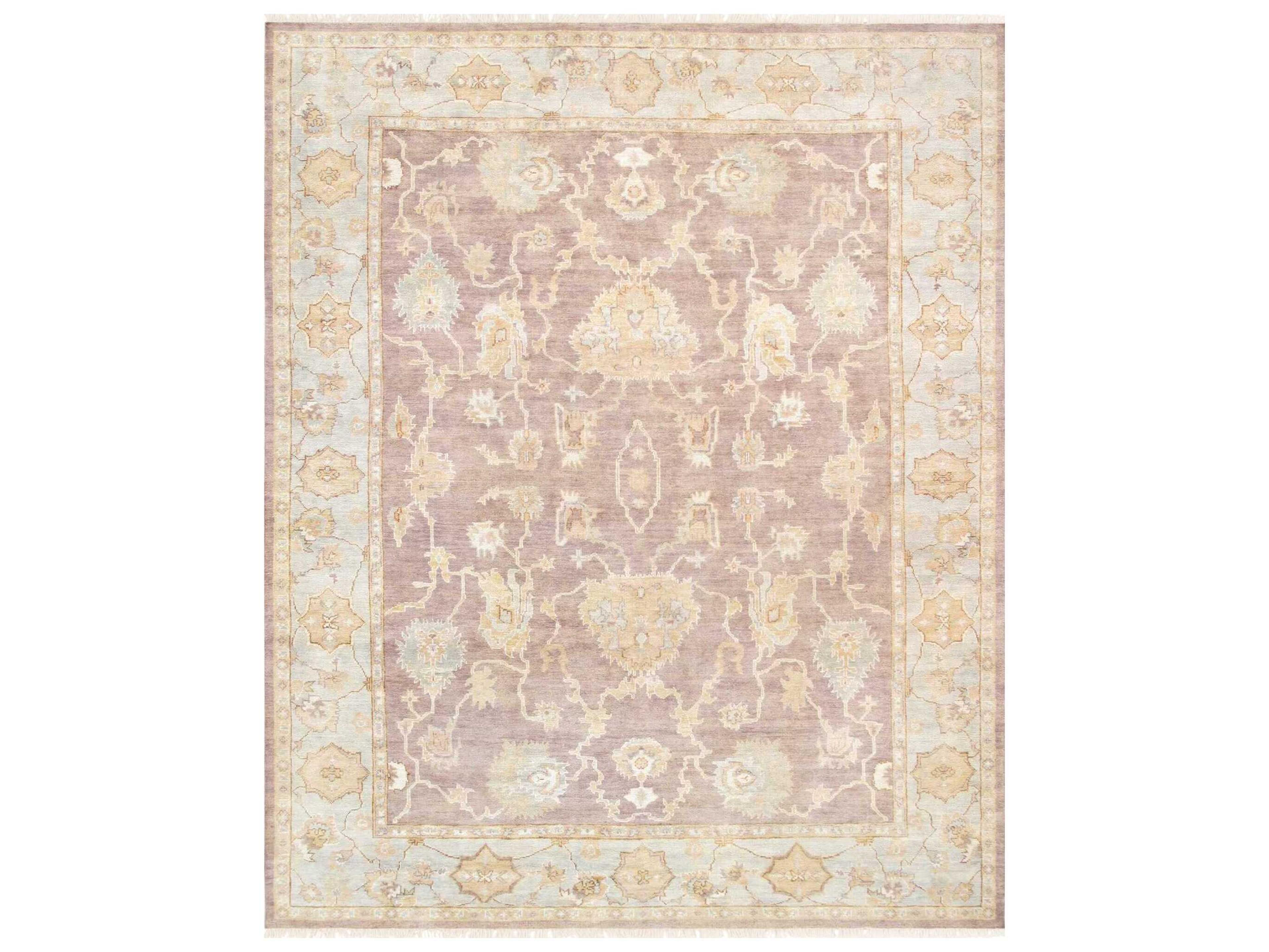 Pasargad Home Oushak Bordered Area Rug