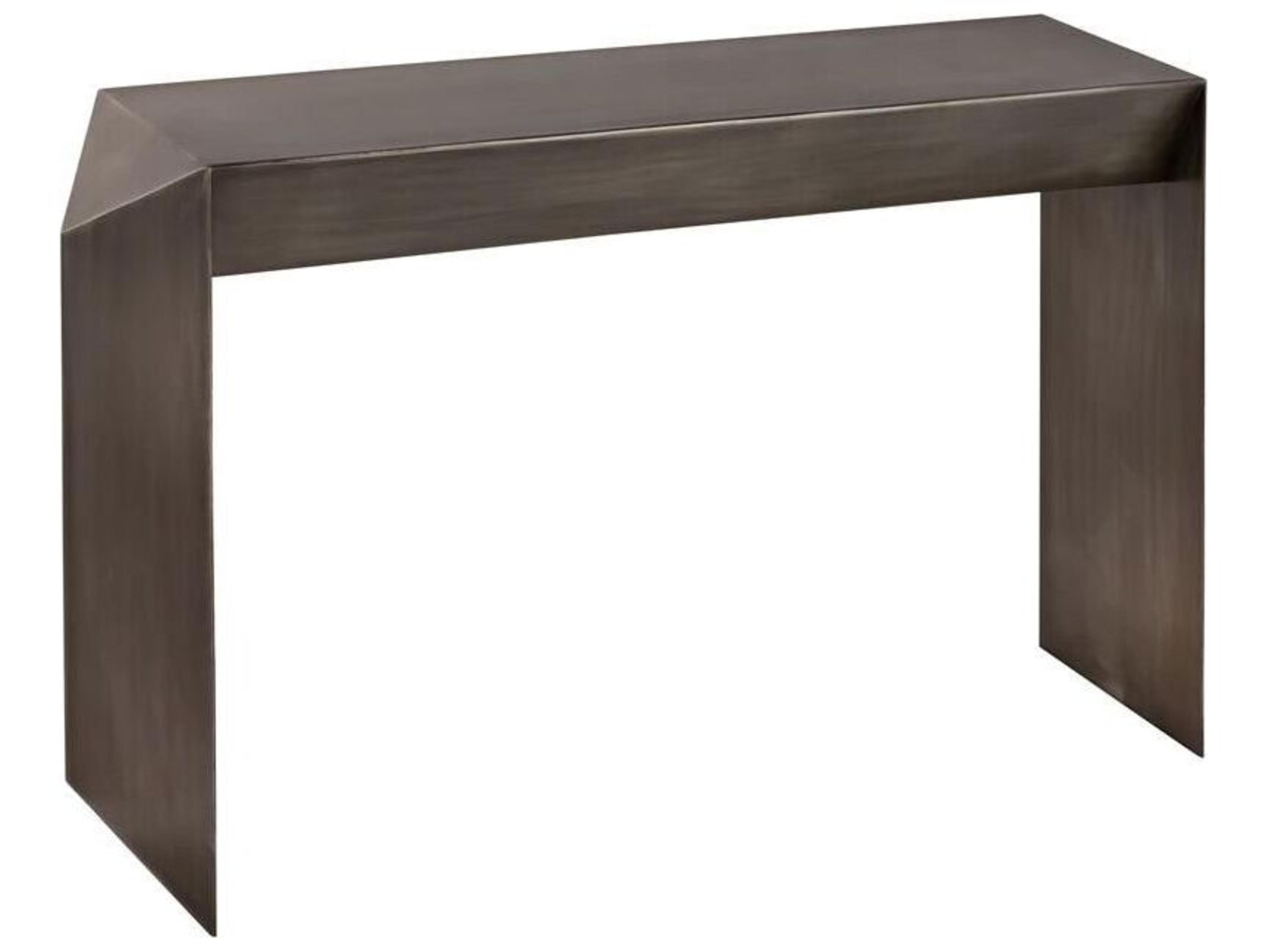 Pasargad Home Byzantine Katya Rectangular Metal Antique Grey Console Table