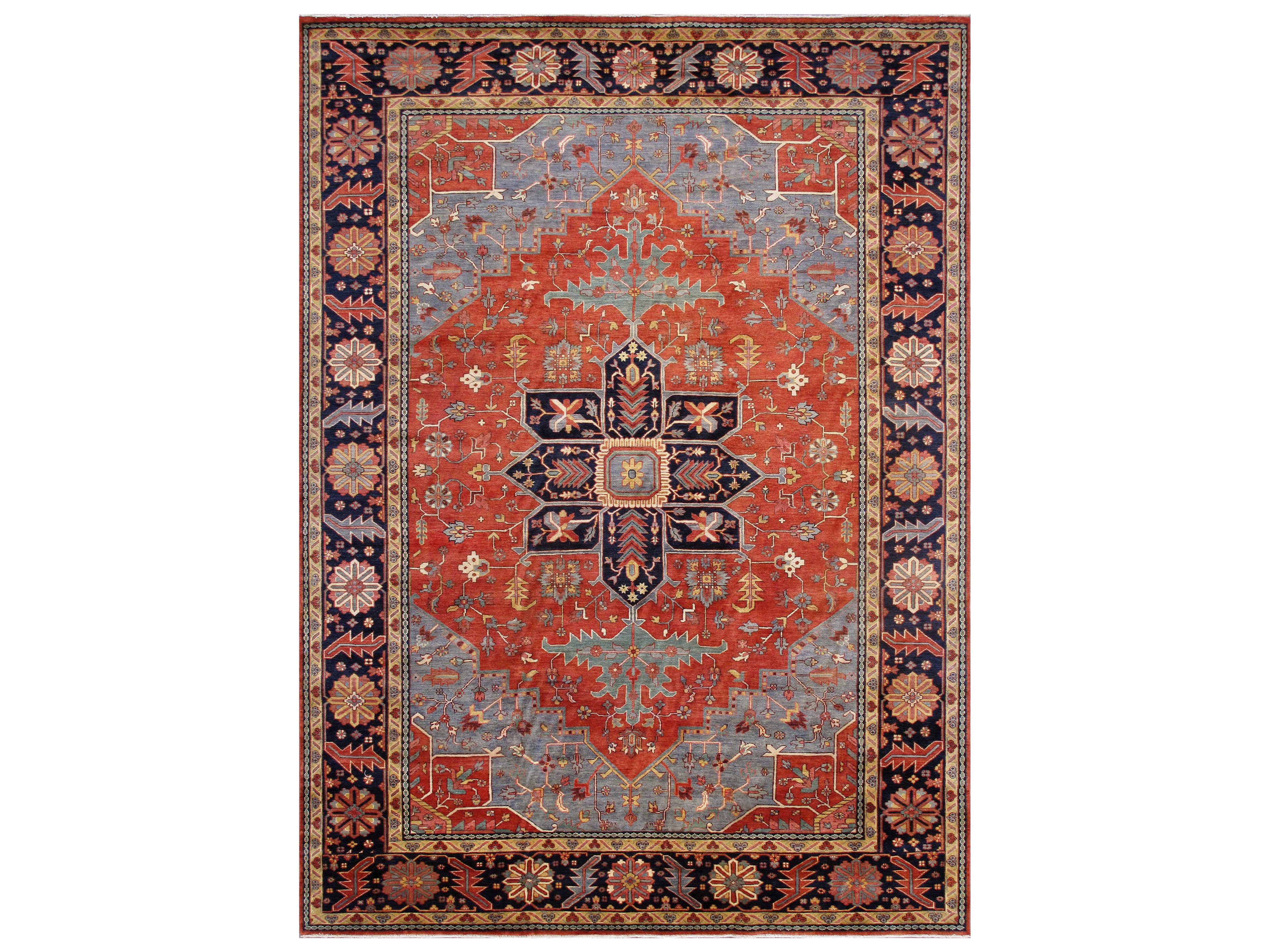 Pasargad Home Serapi Bordered Area Rug