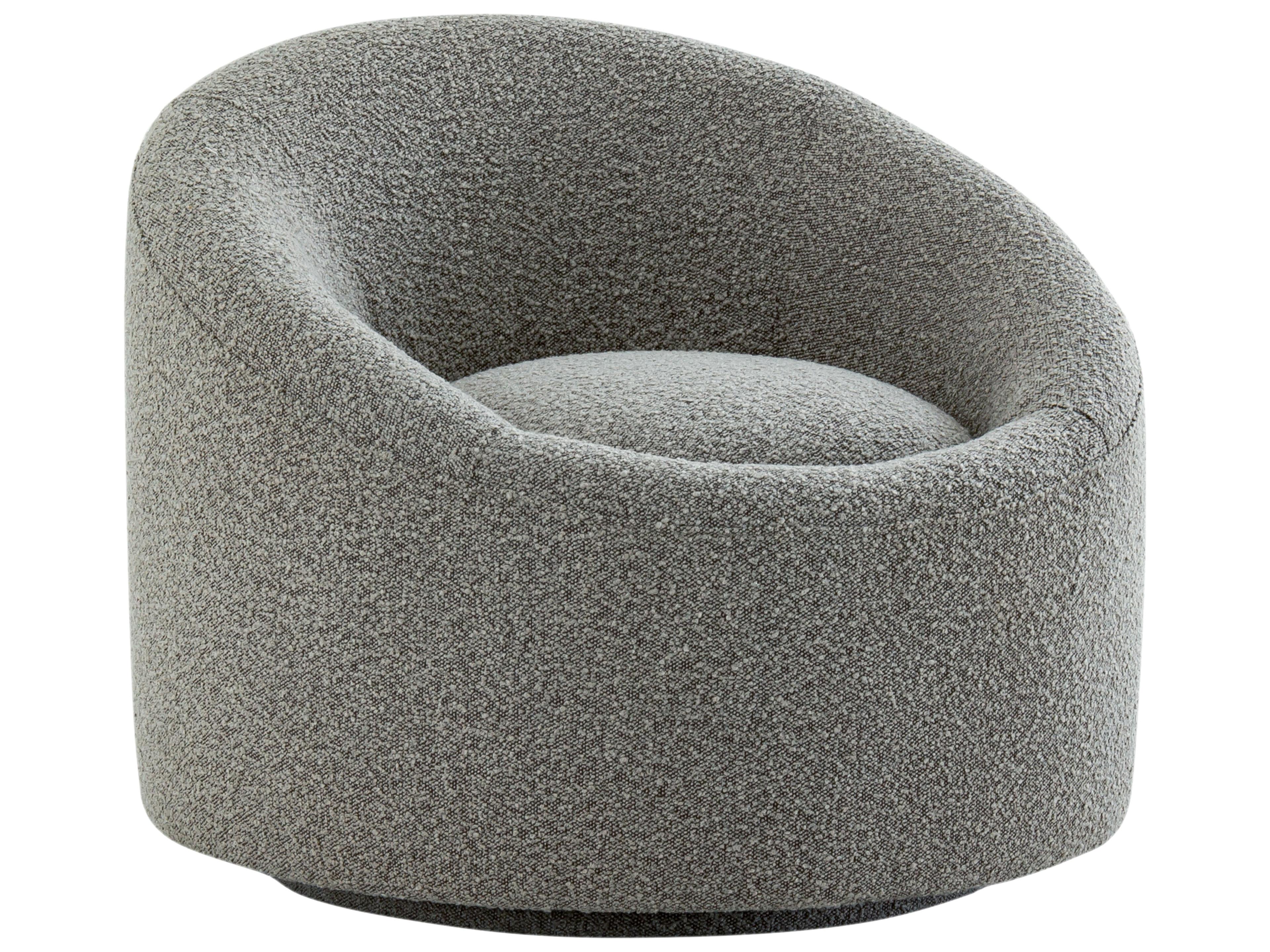 Pasargad Home Noho Sienna Swivel Gray Accent Chair