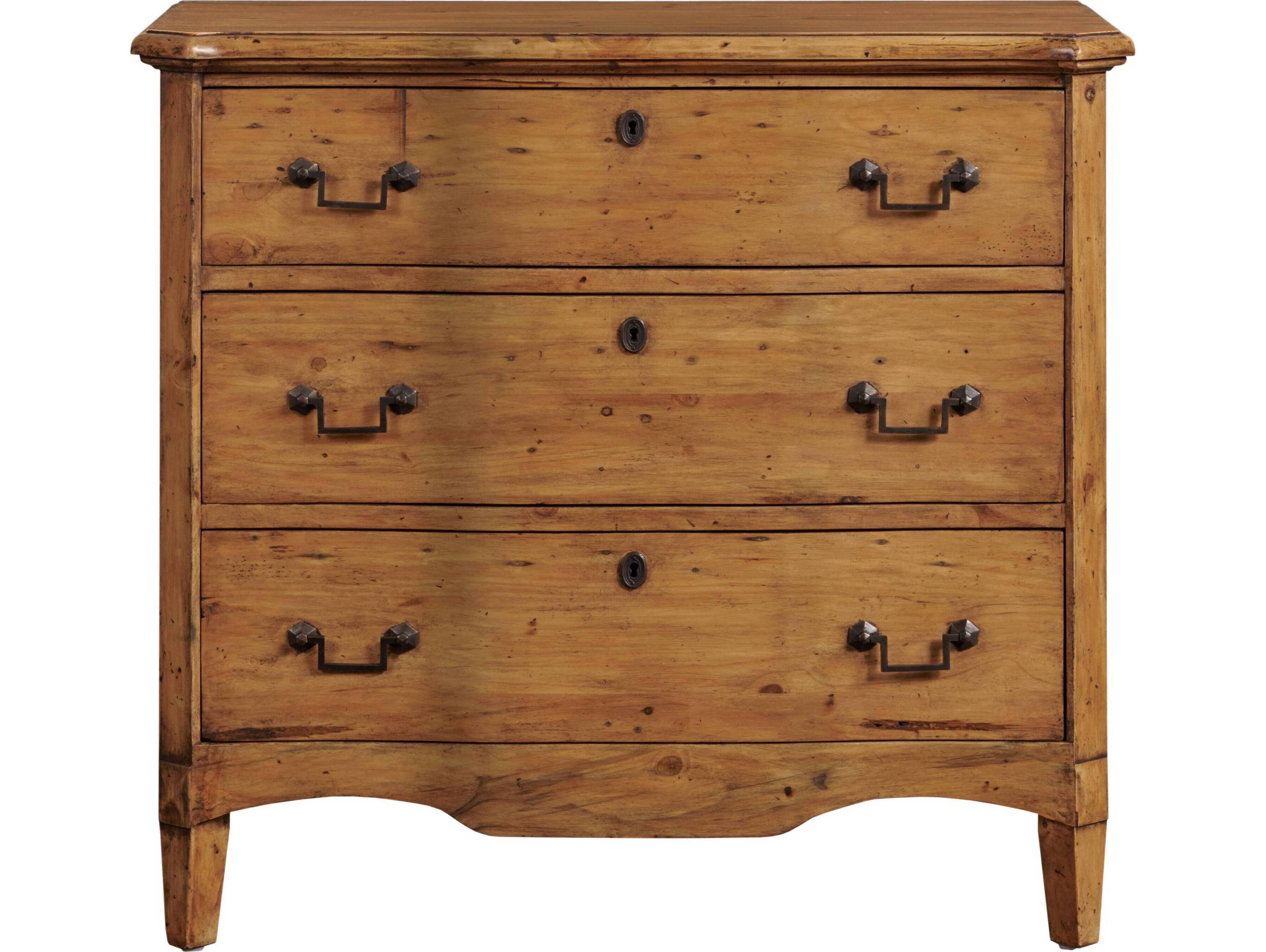 Port Eliot 3-Drawers Gray Pine Wood Dresser