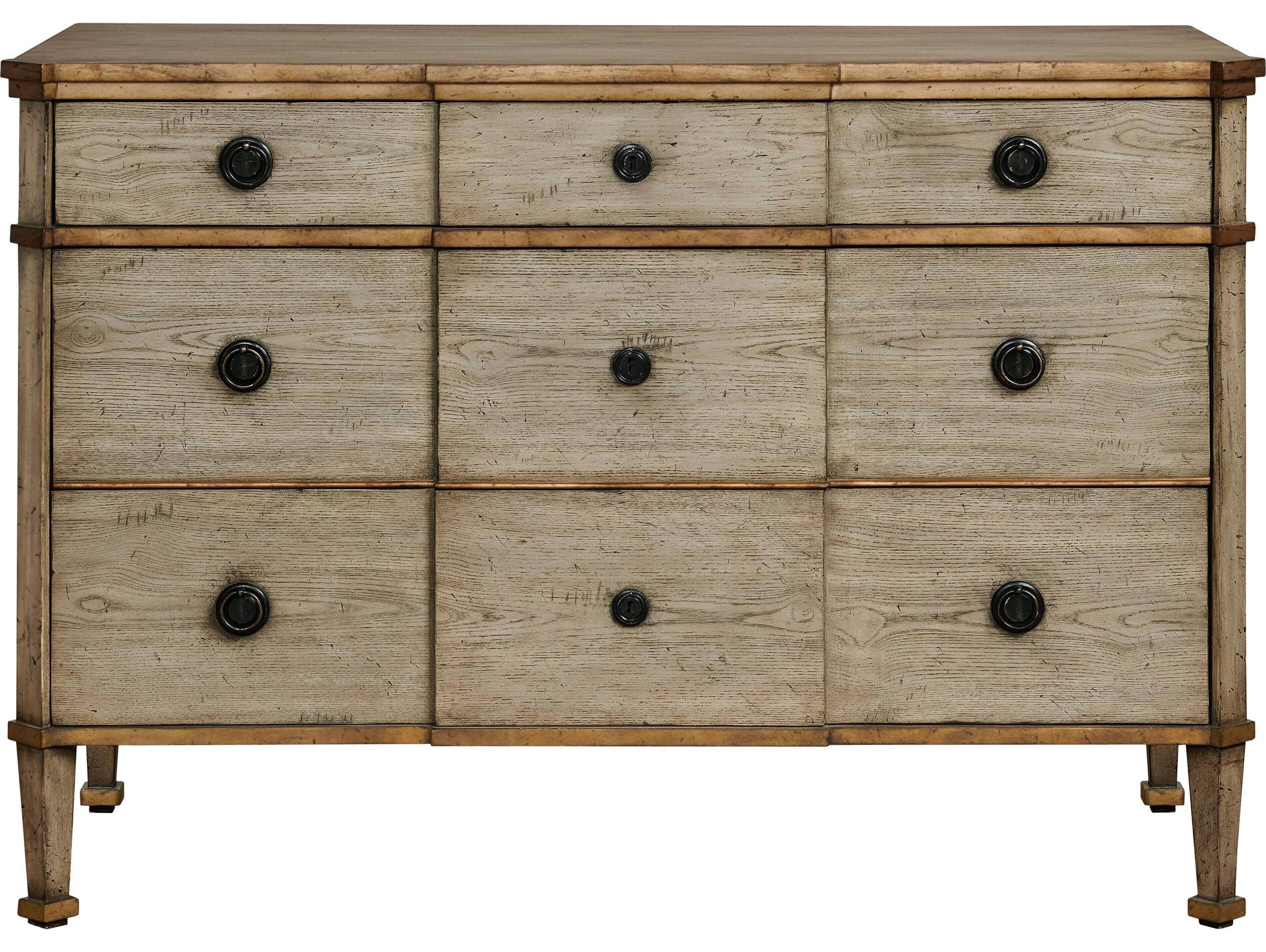 Port Eliot 3-Drawers Beige Ash Wood Dresser