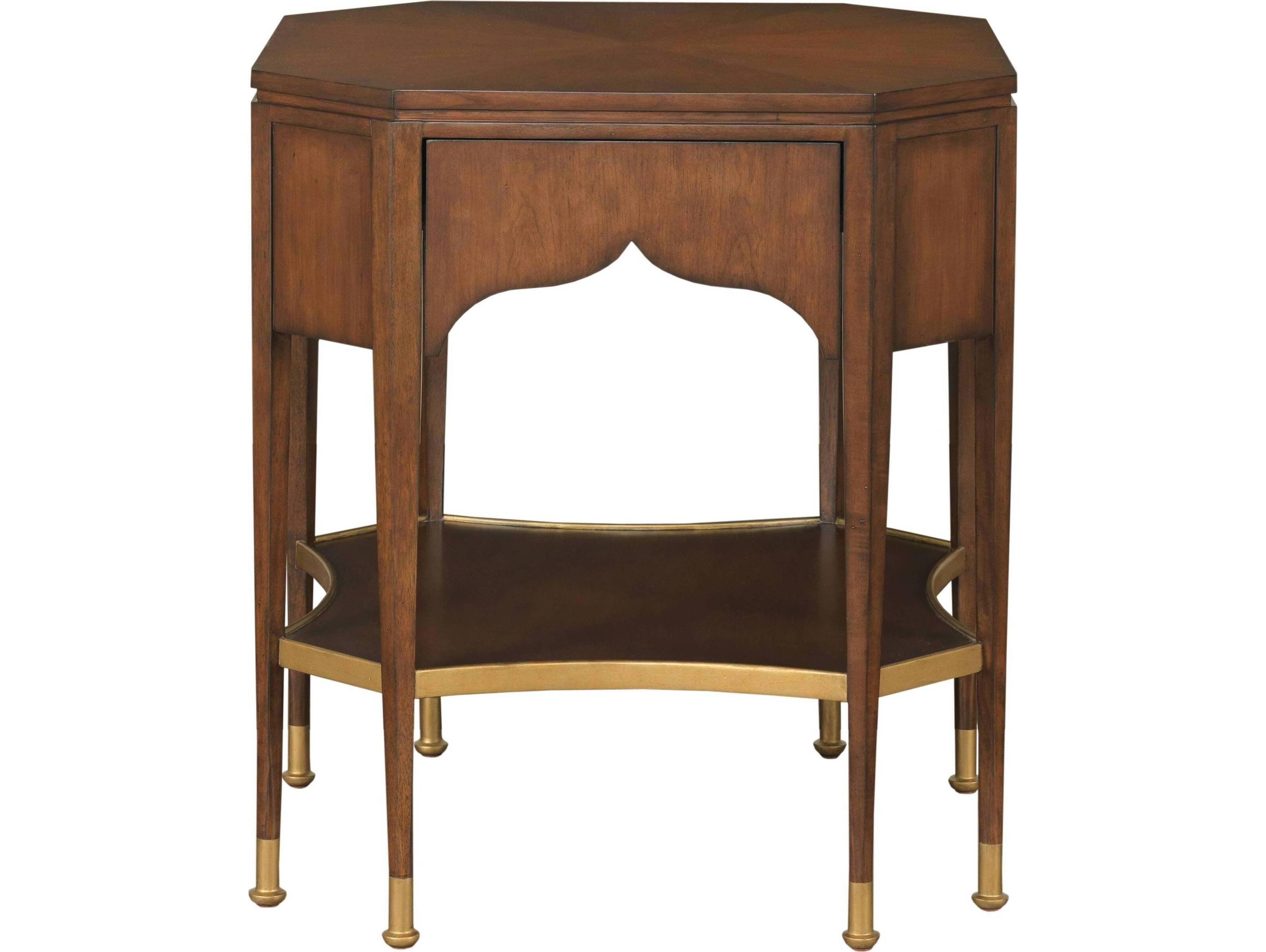 Port Eliot Octagon Wood Cherry End Table