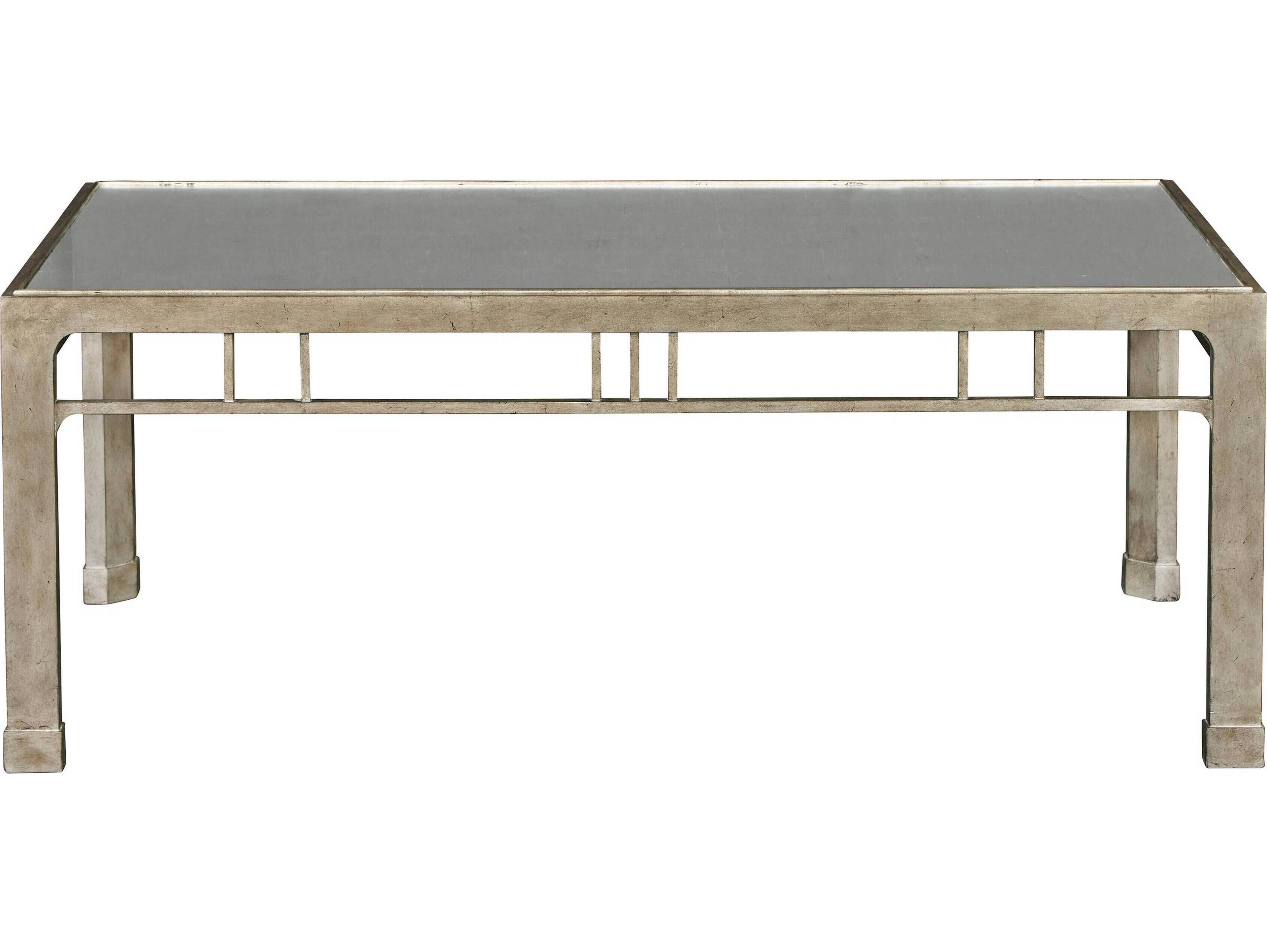 Port Eliot Rectangular Mirror Antique Silver Coffee Table