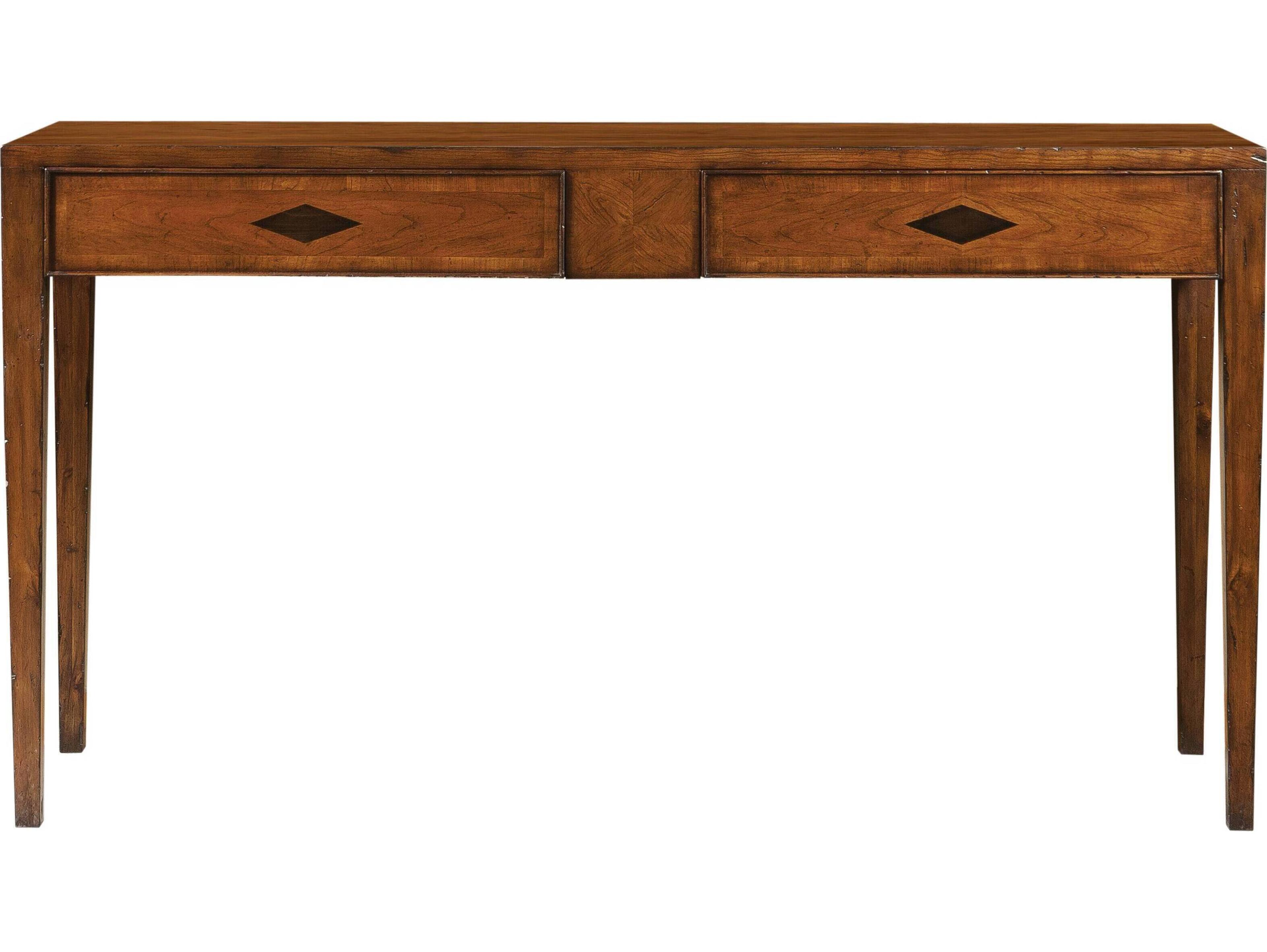 Port Eliot Rectangular Wood Cherry Console Table
