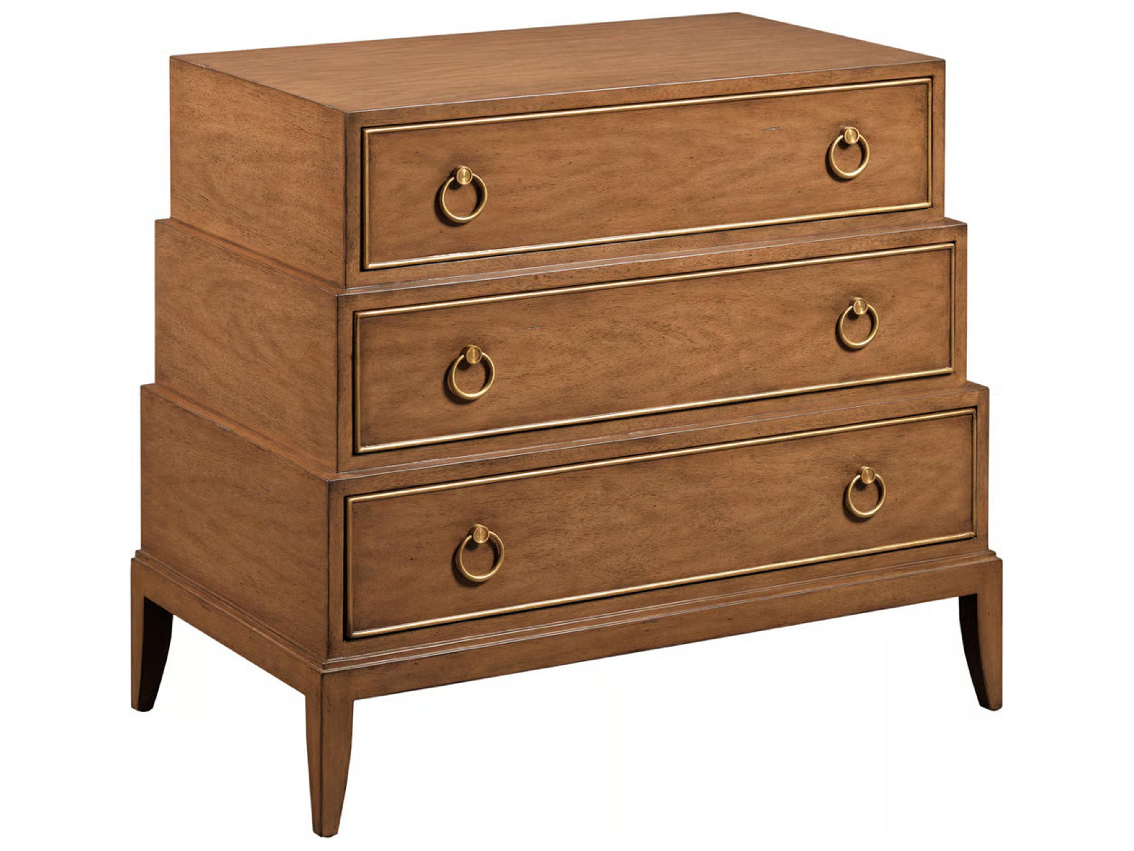 Port Eliot Artisan Brown Walnut Wood Accent Chest