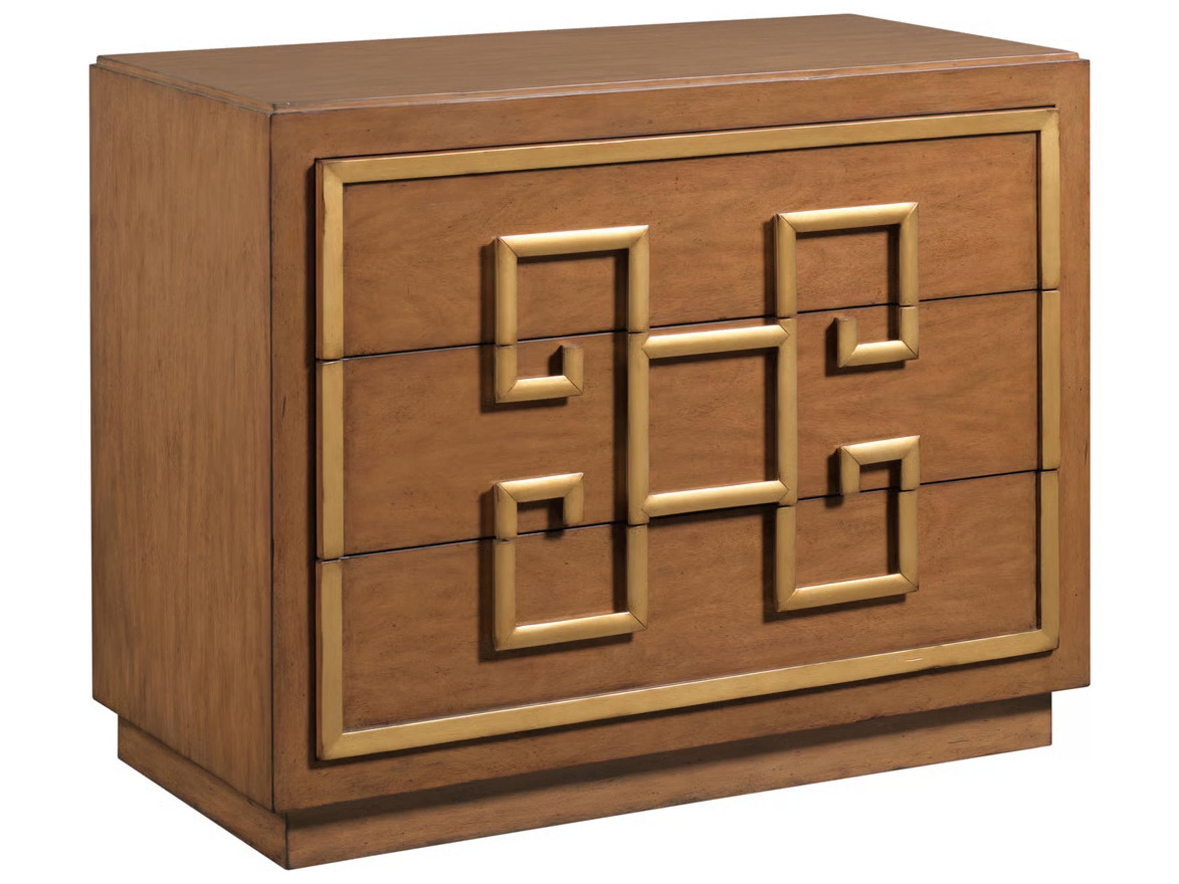 Port Eliot Artisan Brown Walnut Wood Accent Chest