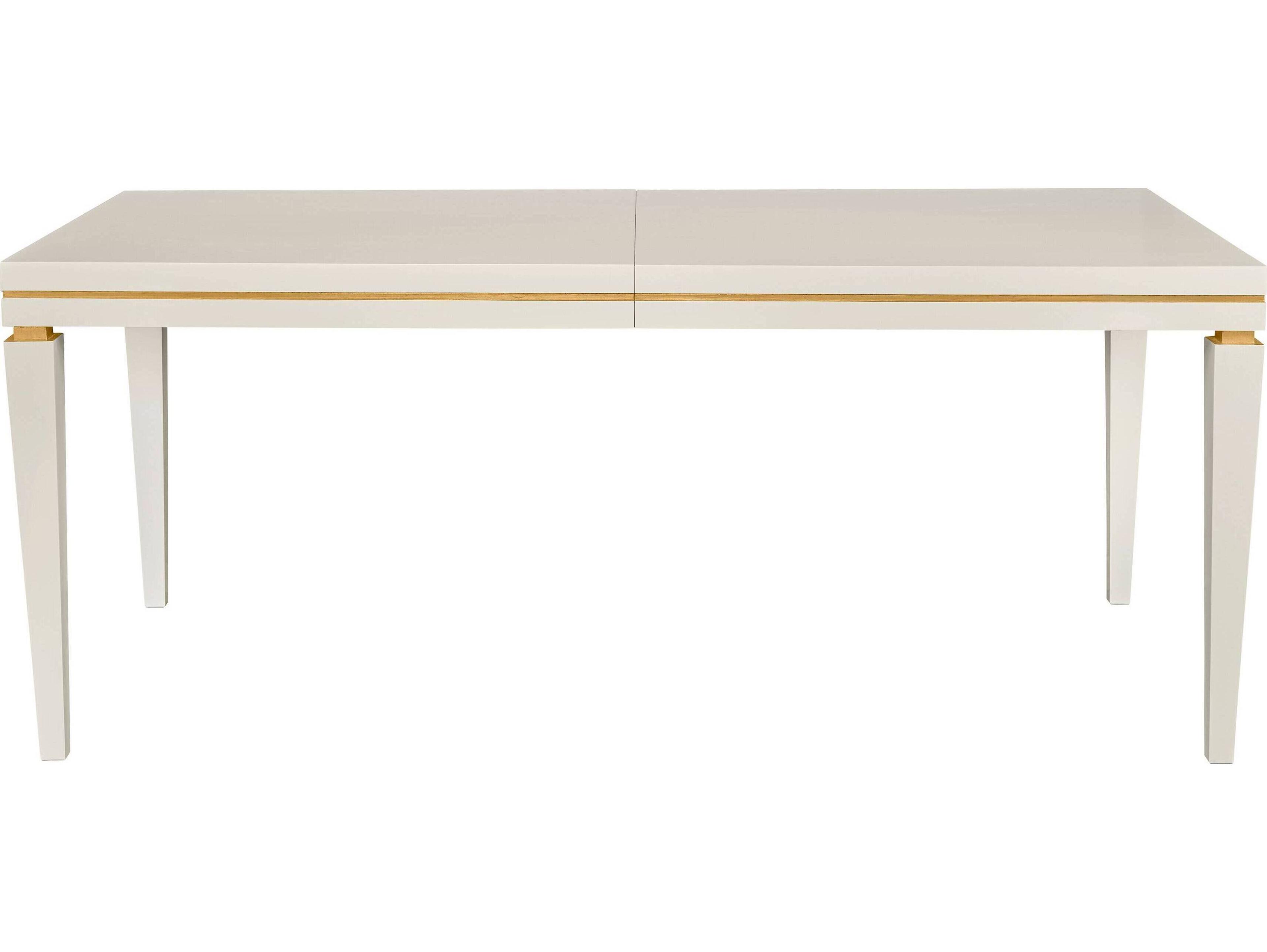 Port Eliot Rectangular Wood White Lacquer Dining Table