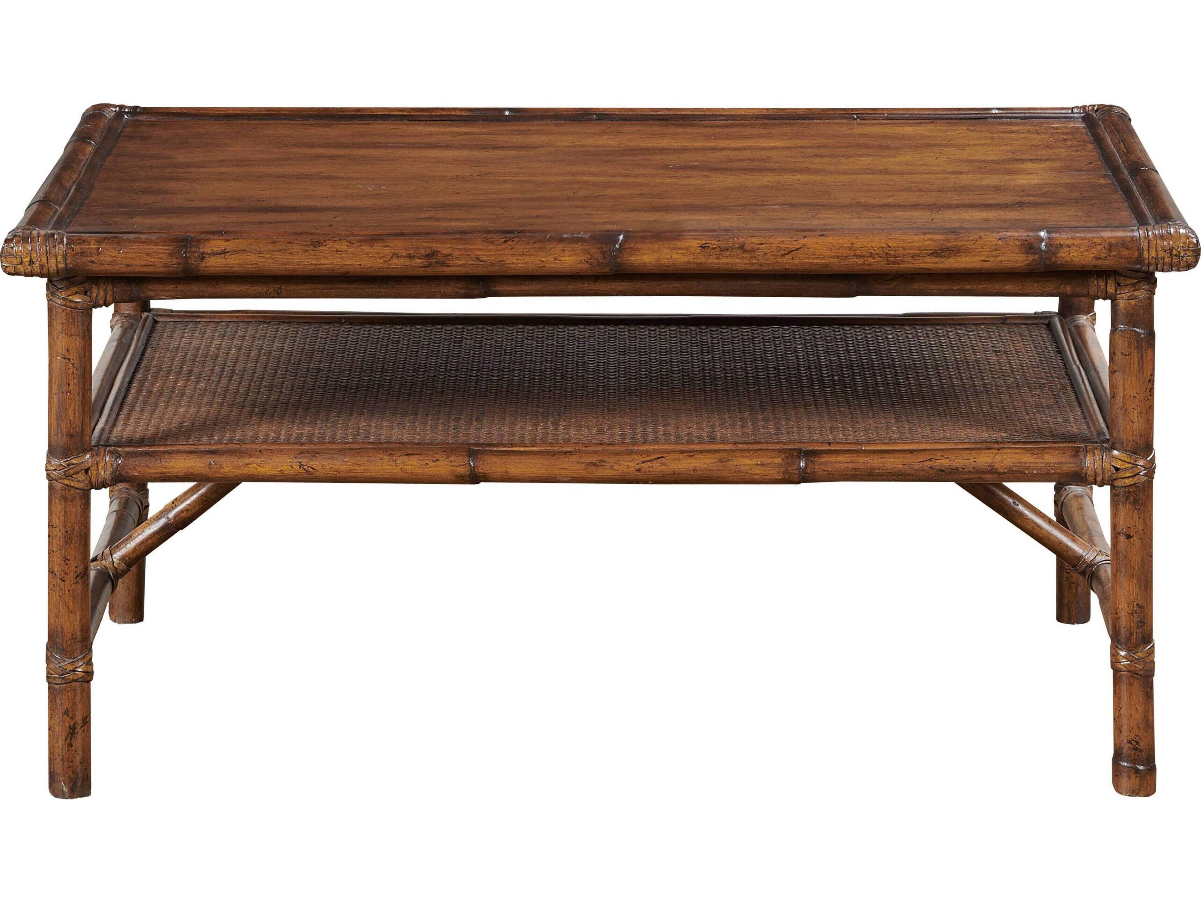 Port Eliot Rectangular Bamboo Mahogany Coffee Table