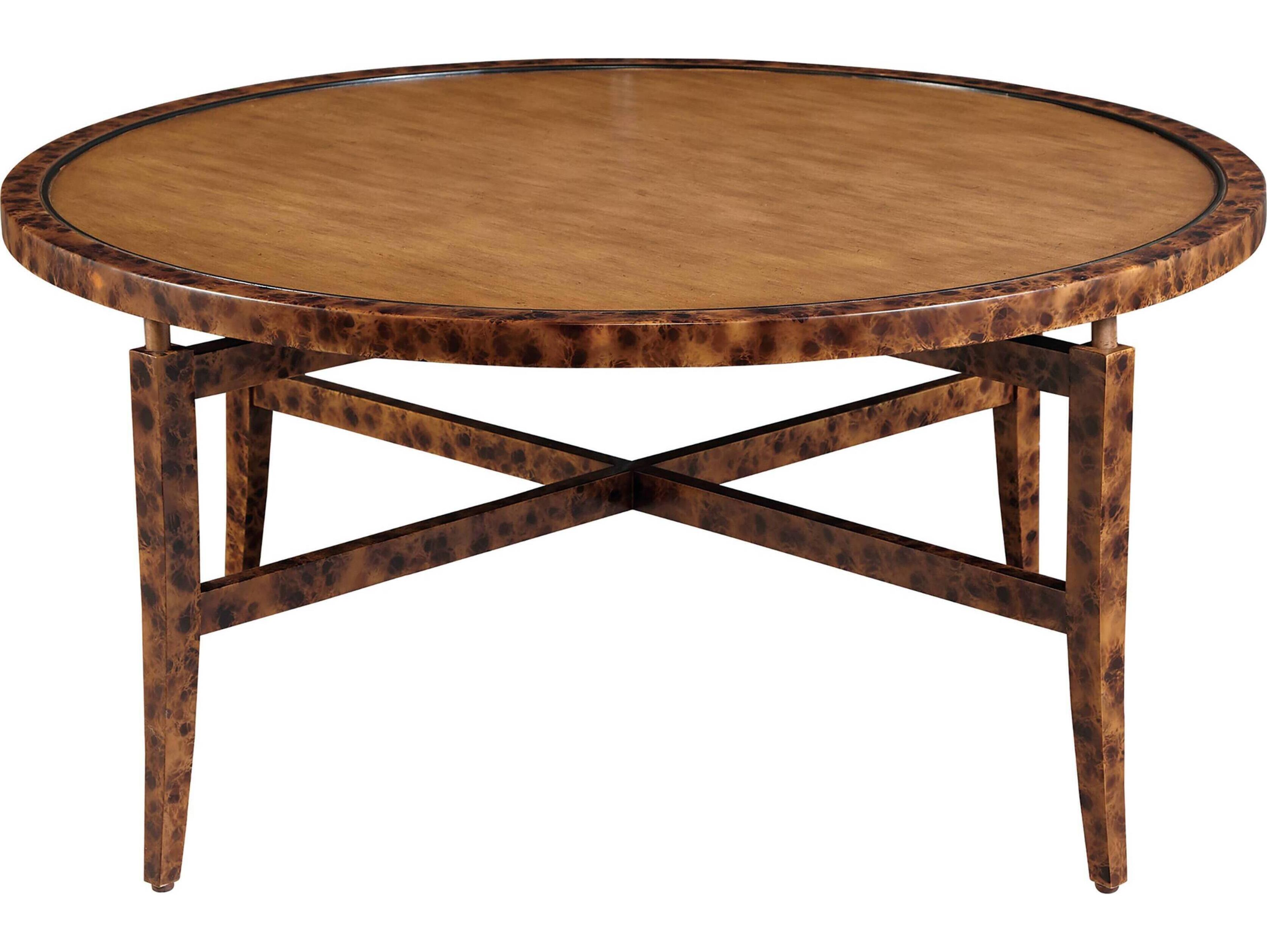 Port Eliot Round Wood Tortoise Coffee Table