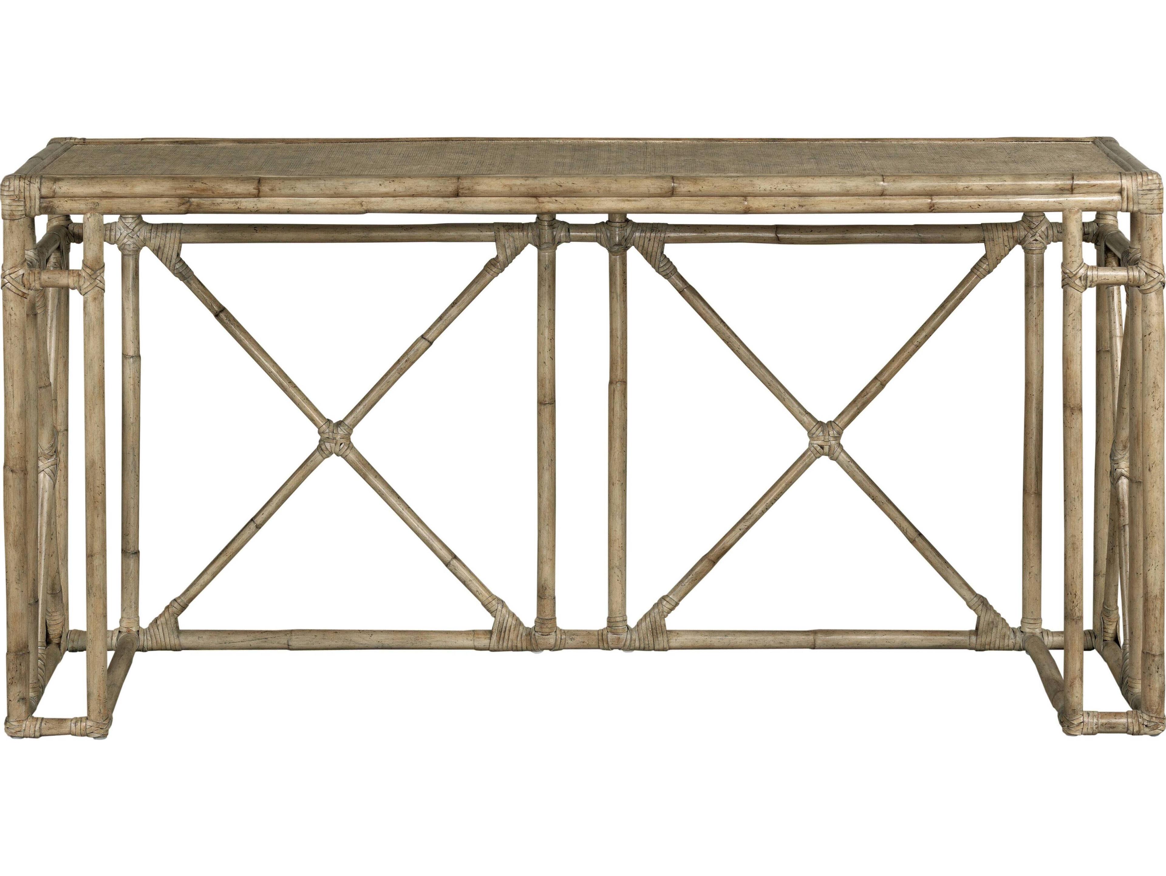 Port Eliot Rectangular Rattan Light Ash Console Table