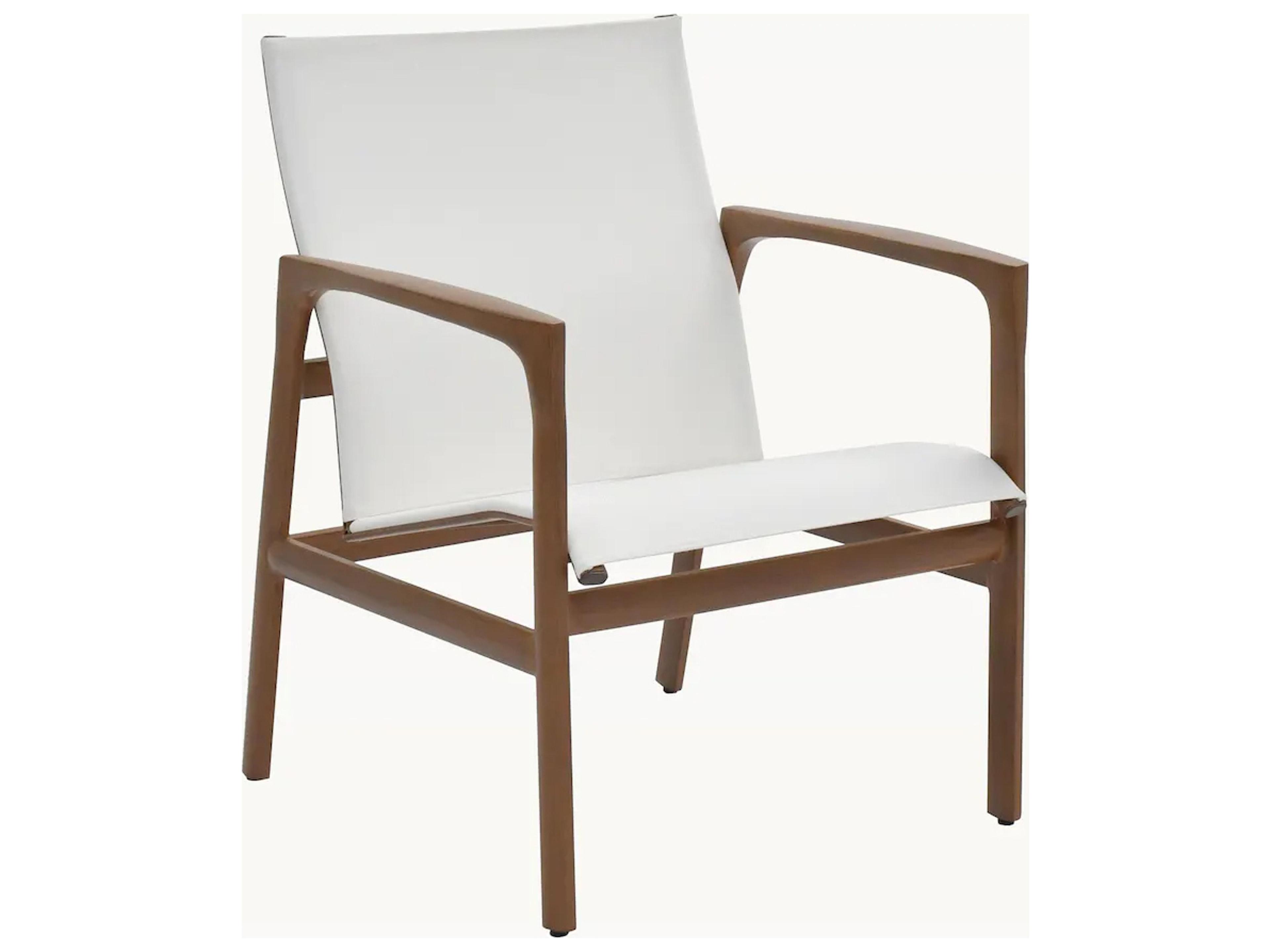 Castelle Berkeley Sling Dining Aluminum Outdoor Dining Arm Chair