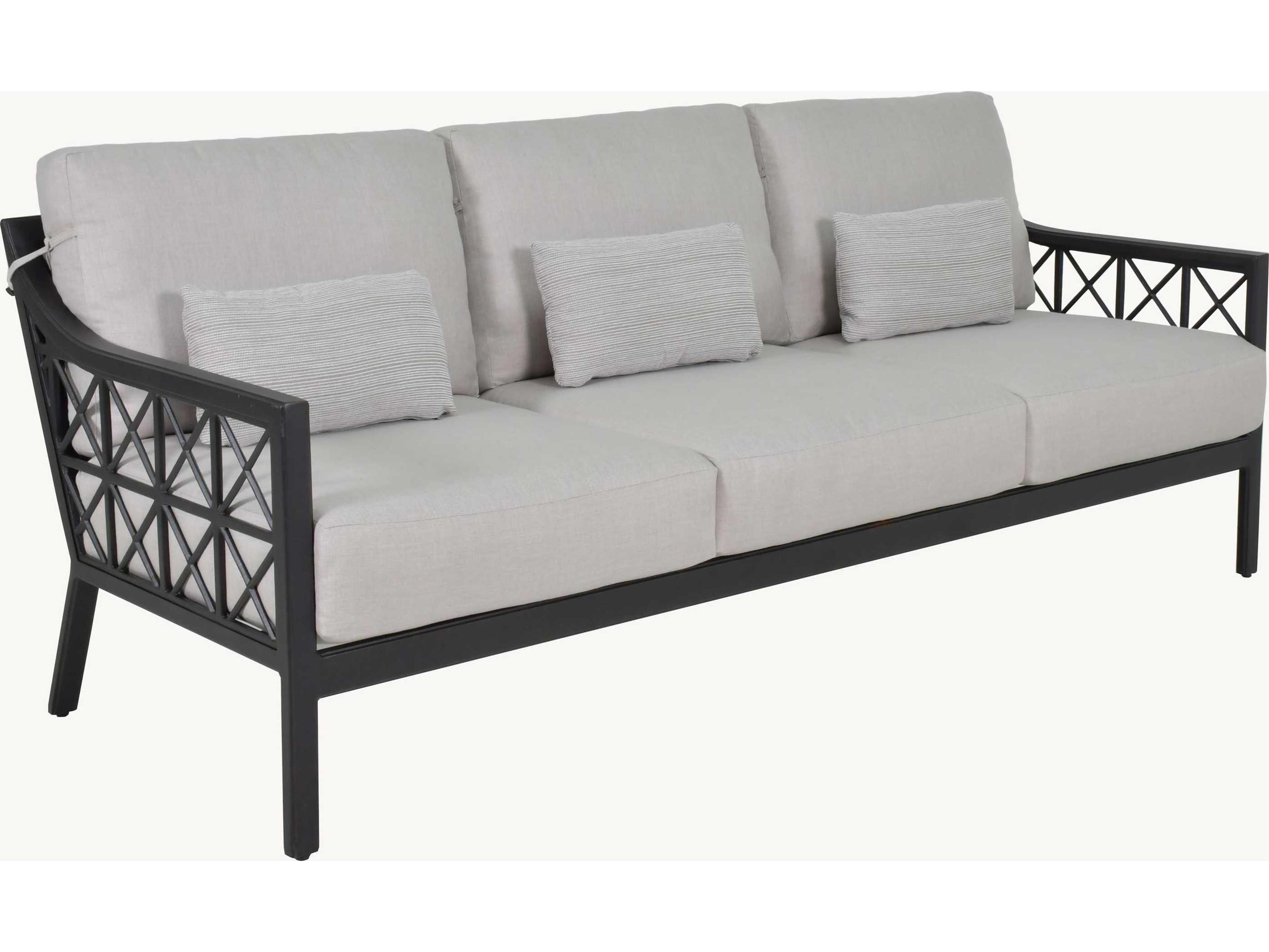 Castelle Saxton Deep Seating Aluminum Patio Sofa