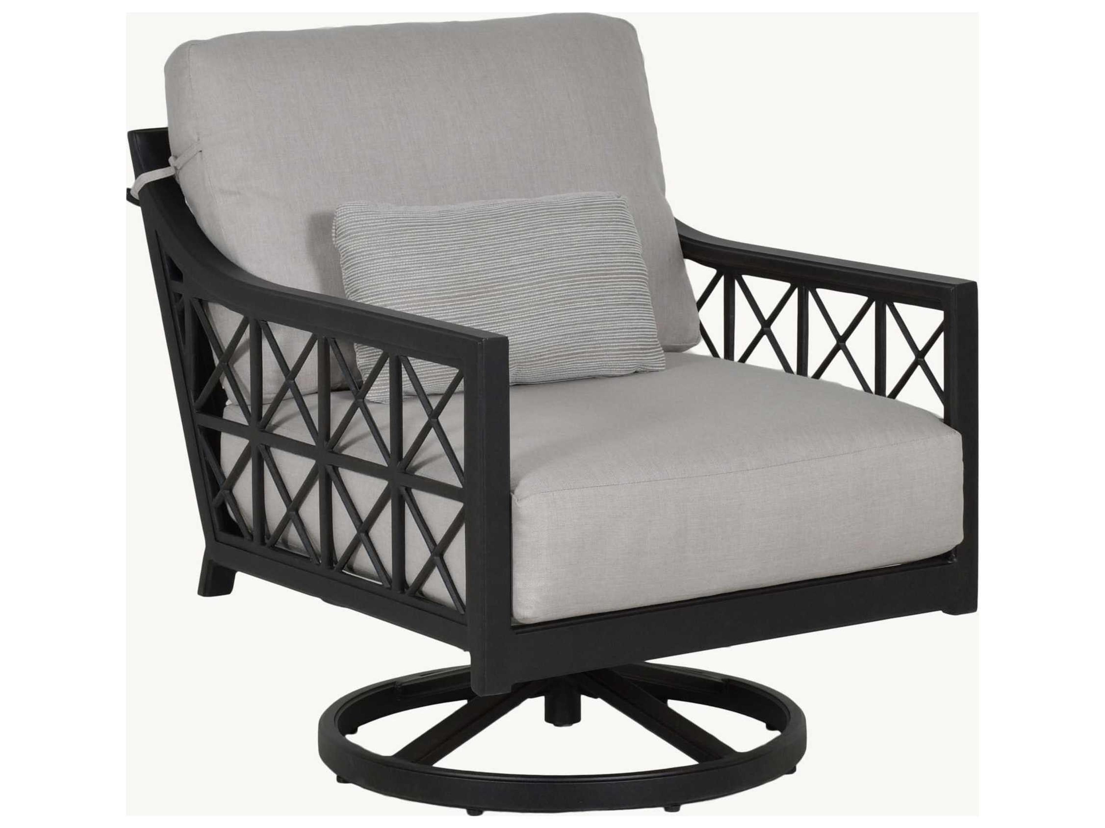 Castelle Saxton Deep Seating Aluminum Swivel Rocker Patio Lounge Chair
