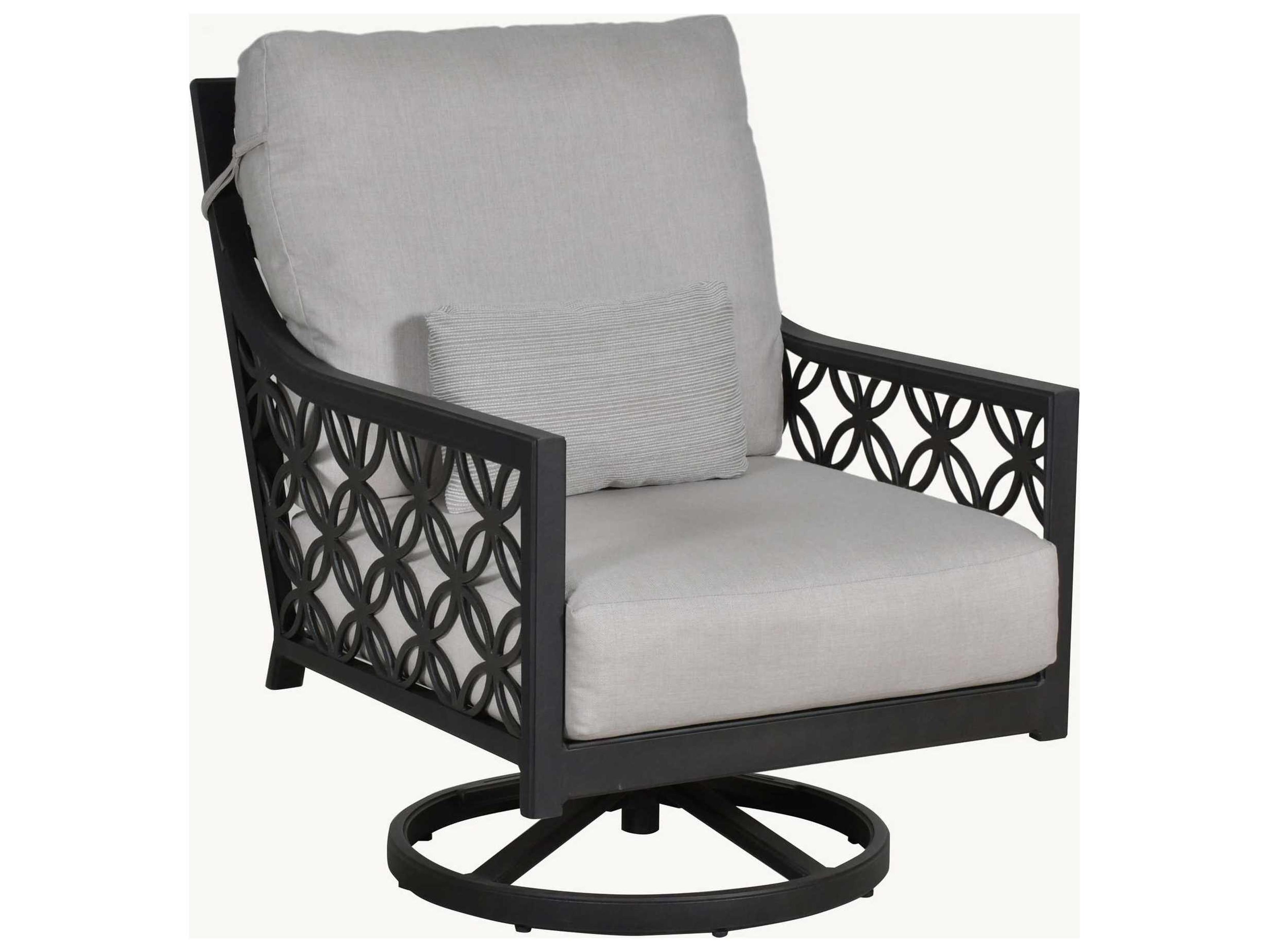 Castelle Saxton Deep Seating Aluminum High Back Swivel Rocker Outdoor Lounge Chair