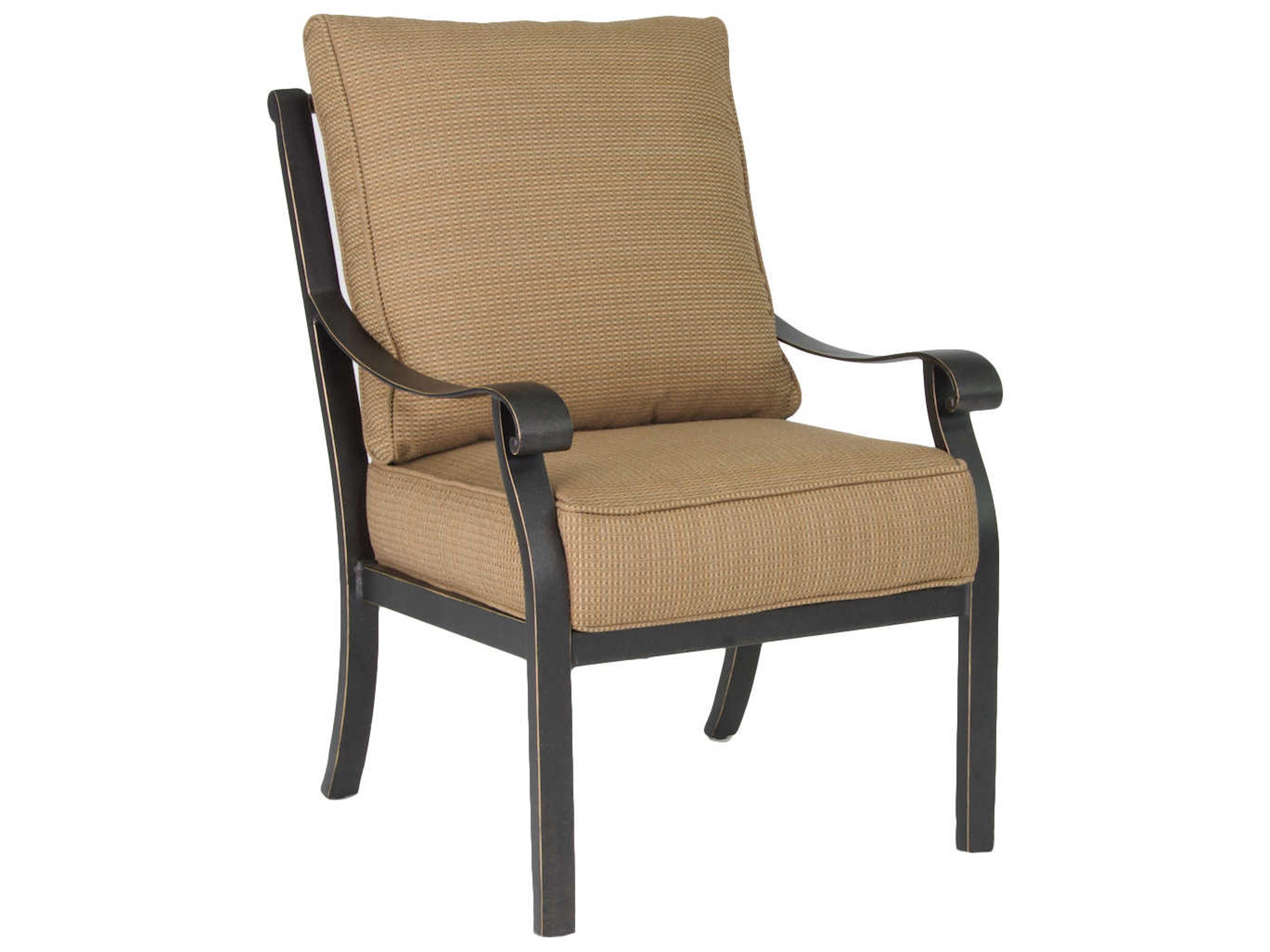 Castelle Madrid Cushion Dining Cast Aluminum Outdoor Dining Arm Chair