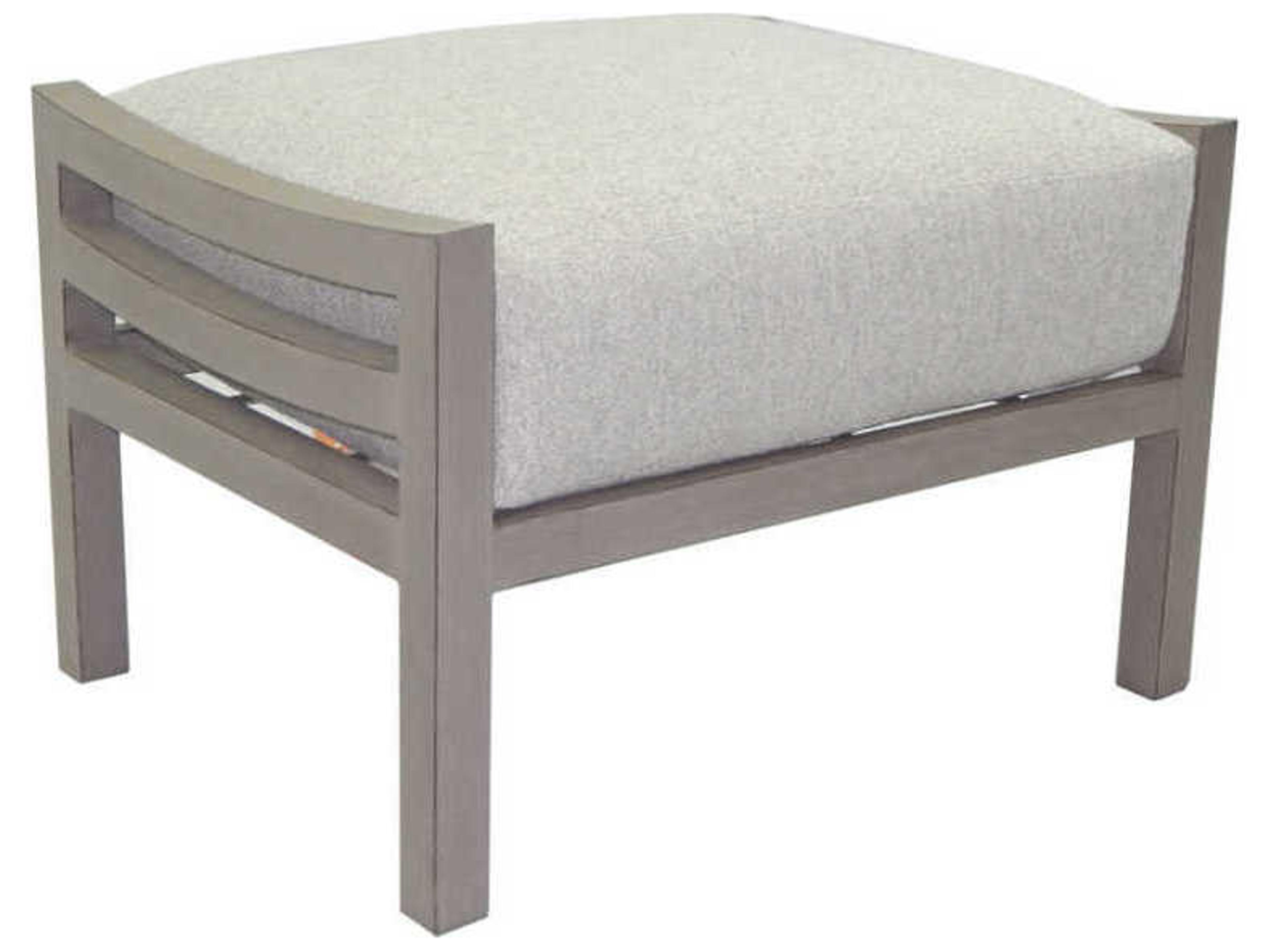 Castelle Roma Deep Seating Aluminum Outdoor Patio Ottoman