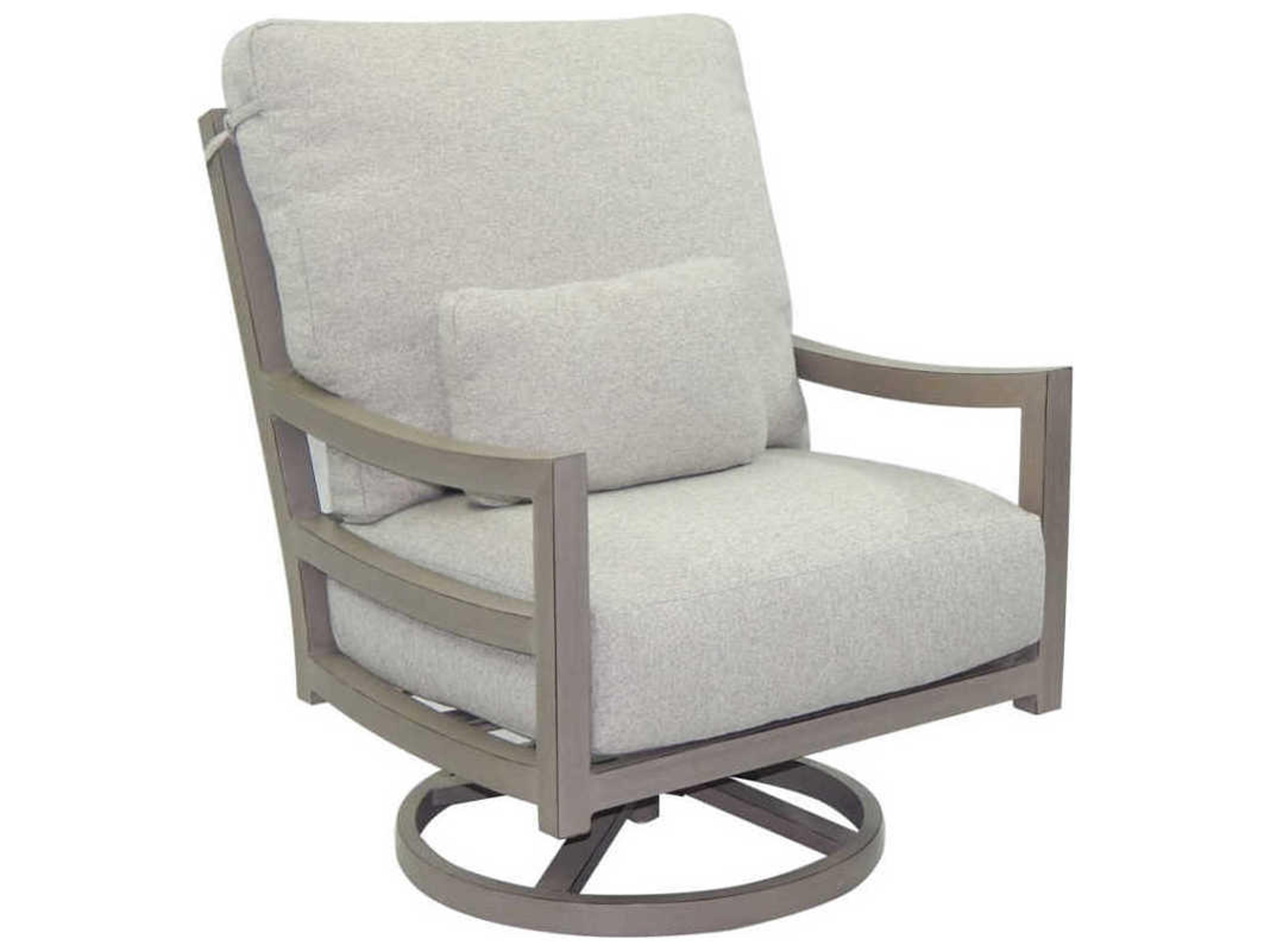Castelle Roma Deep Seating Aluminum High Back Lounge Swivel Outdoor Rocker