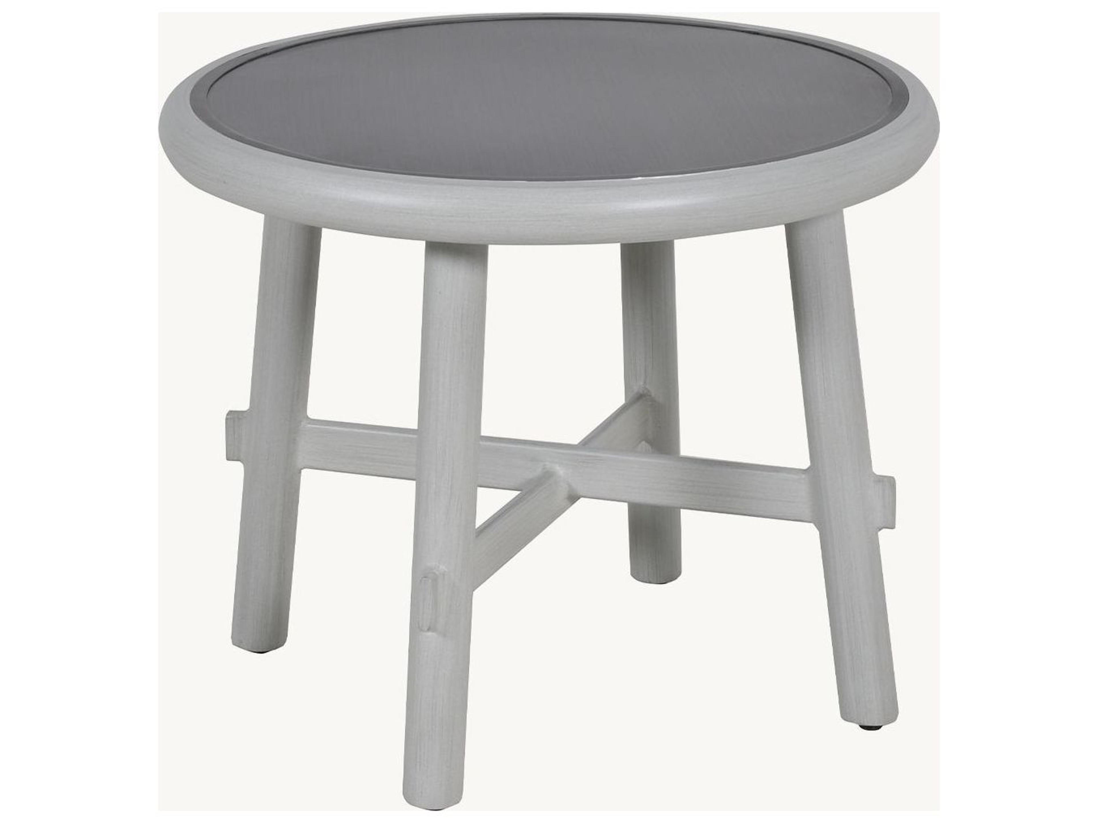 Castelle Barbados Aluminum Round Outdoor Side Table