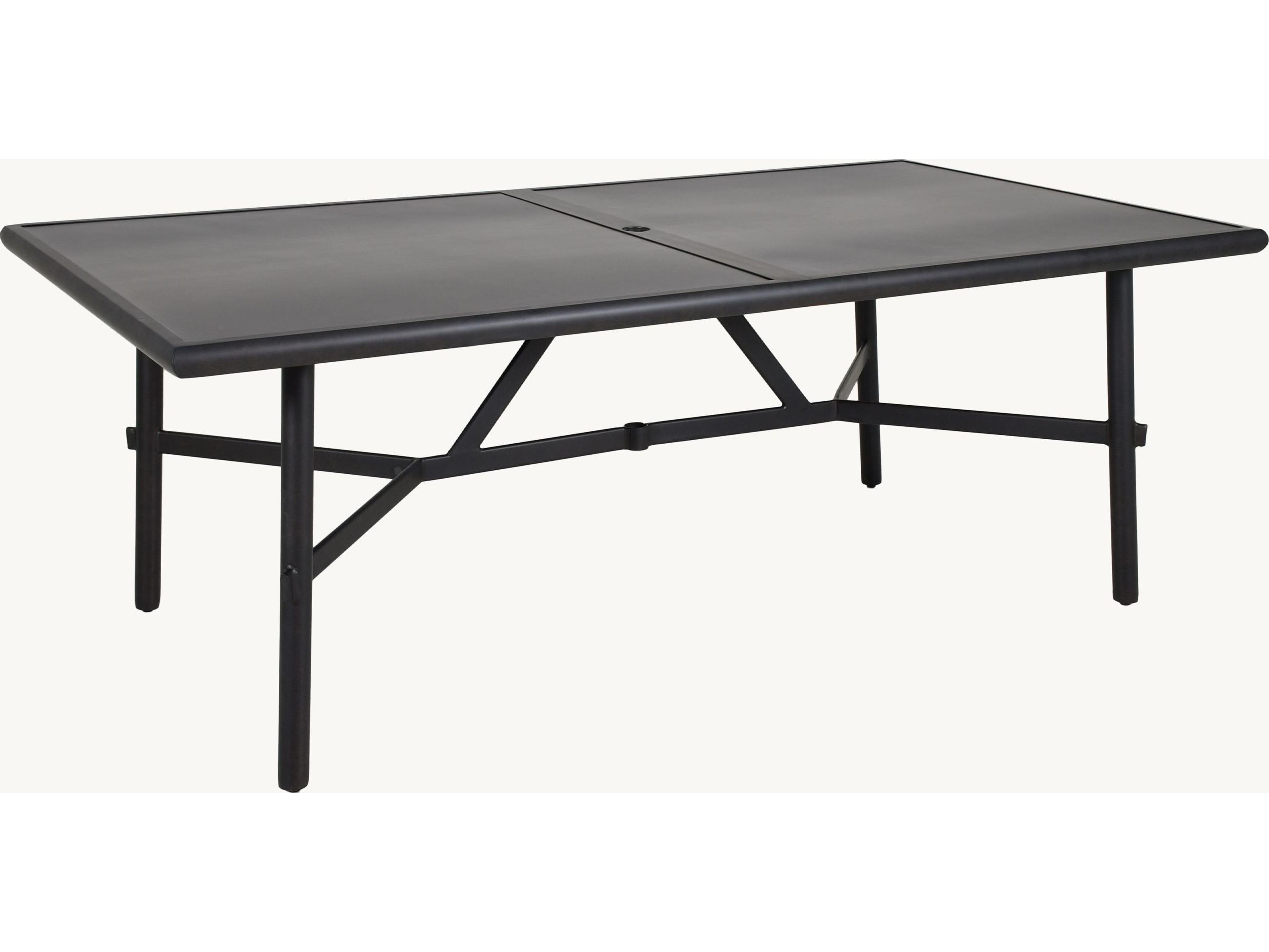 Castelle Barbados Aluminum Rectangular Outdoor Patio Dining Table