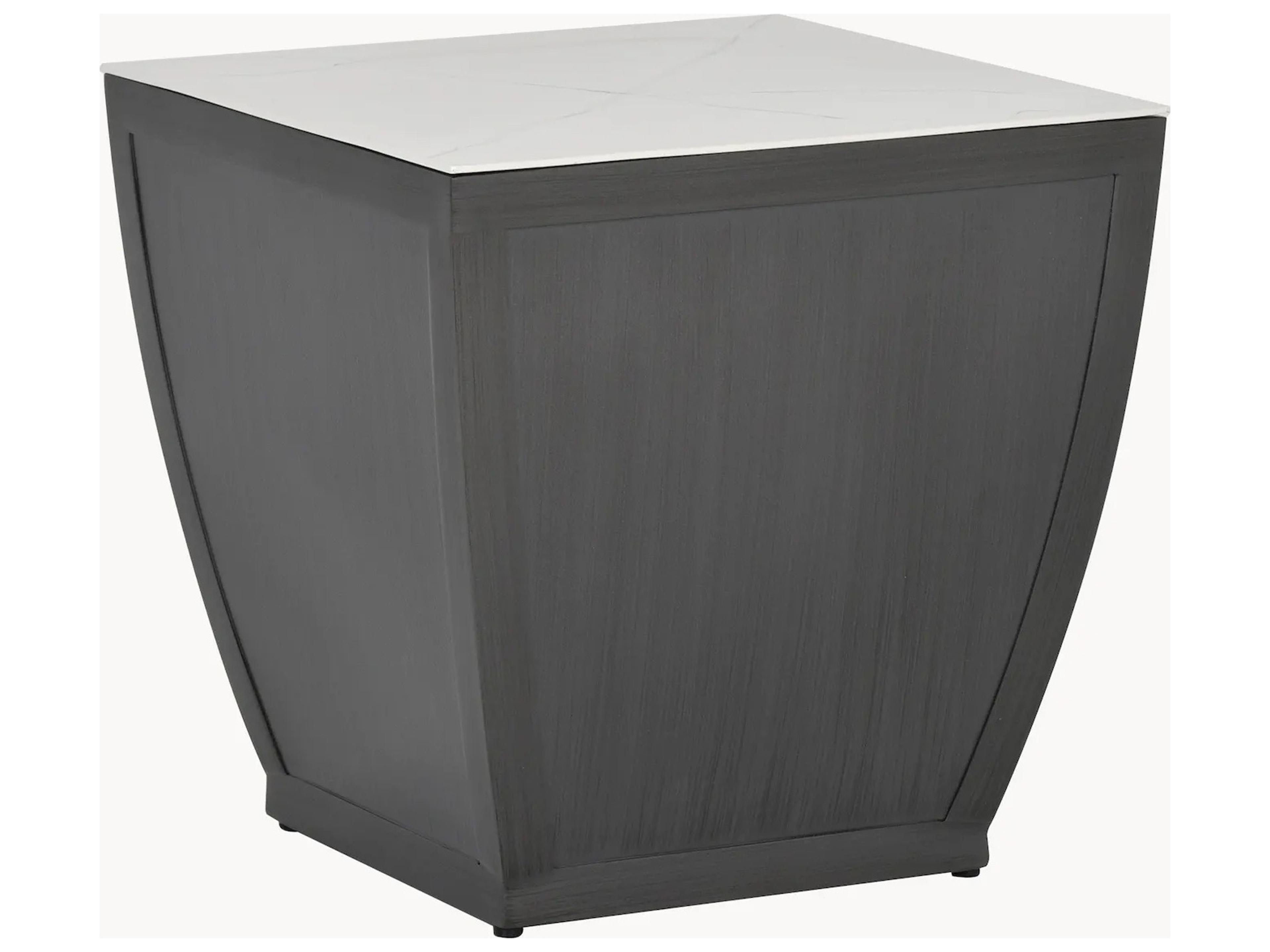 Castelle Largo Aluminum Square Outdoor Patio End Table