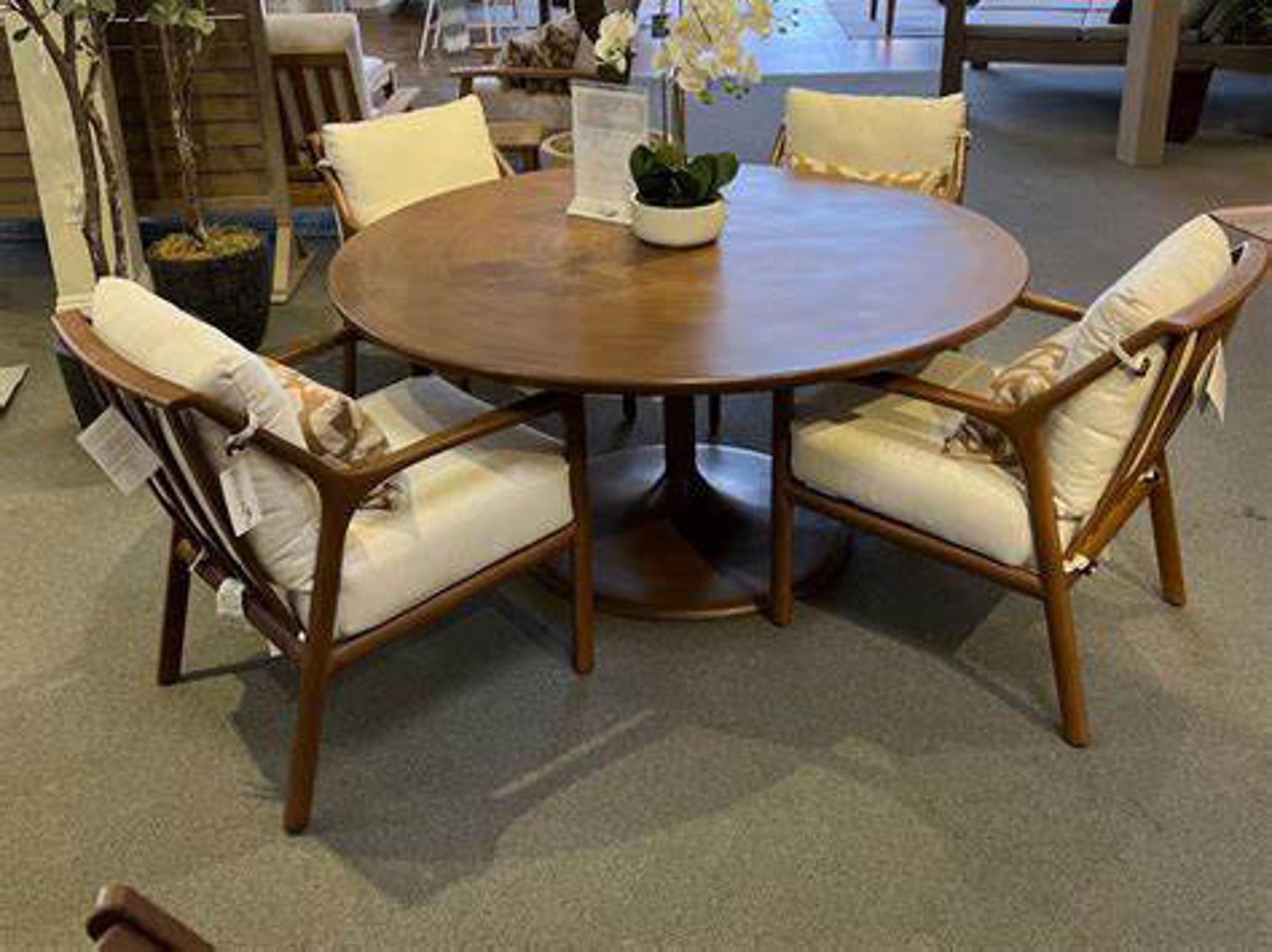 Castelle Berkeley Cushion Dining Aluminum Outdoor Patio Dining Set